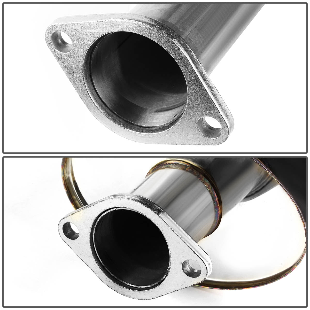 DNA Motoring CBE-ME06L4 For 2006 to 2009 Mitsubishi Eclipse 4G 2.4L Stainless Steel 4 Muffler Tip Catback Exhaust System 07 08