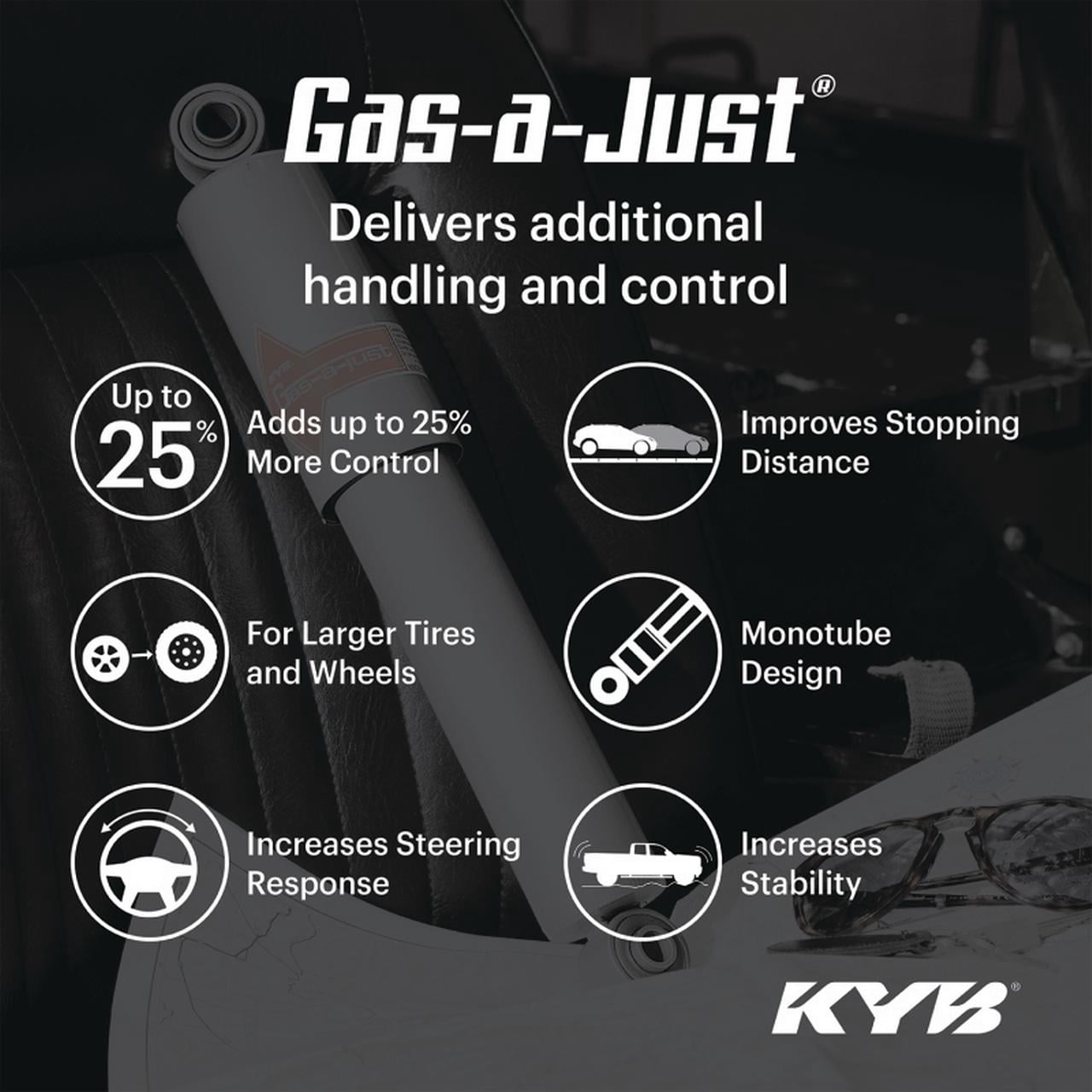 KYB 553356 High Pressure Monotube Gas Shock Fits select: 2003-2009 MERCEDES-BENZ E