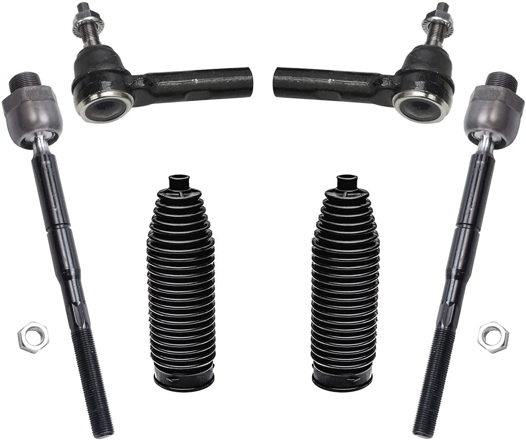 Detroit Axle - Front End 12pc Suspension Kit for Dodge Dakota 2005-2010 Mitsubishi Raider 2006-2009, 2 Upper Control Arms 2 Lower Ball Joints Inner Outer 4 Tie Rods 2 Boots 2 Sway Bars Replacement