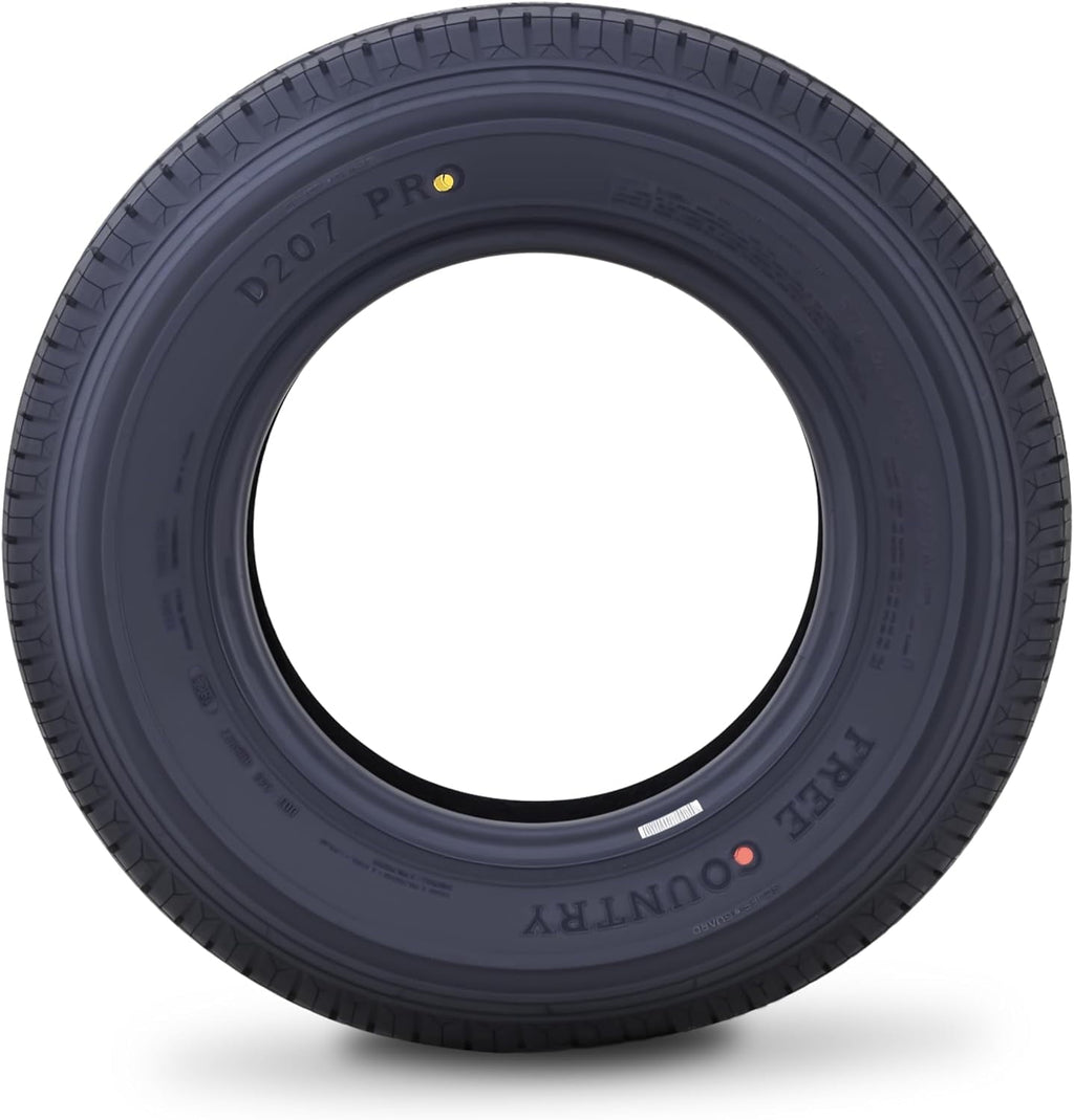 Free Country ST 205/75R15 8 Ply /Load Range D w/Scuff Guard Trailer Tires, Set of 4