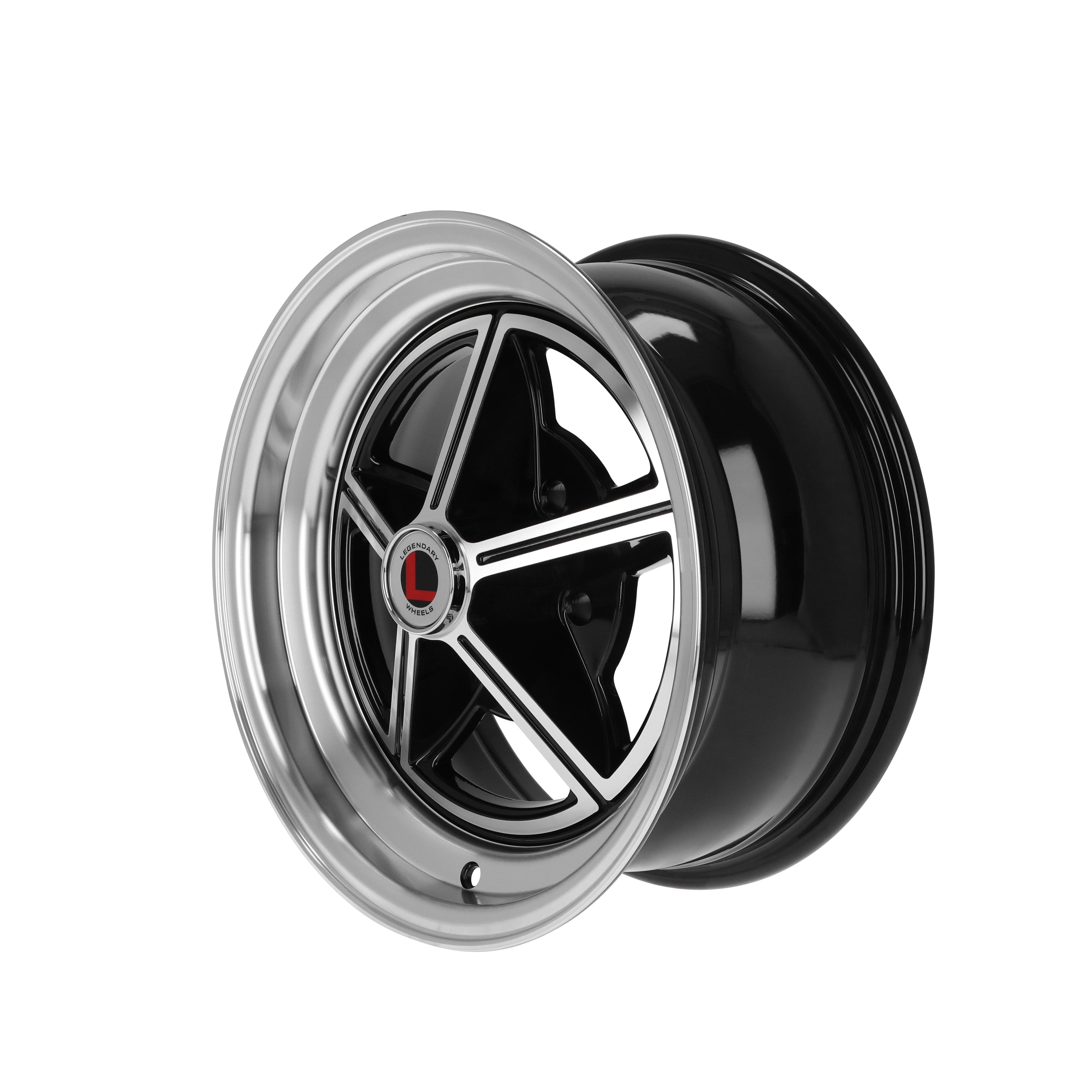 Legendary Wheels Magstar II - 15 x 7 in. - 5 x 4.5 - 4.25 bs - Gloss Black/Machined