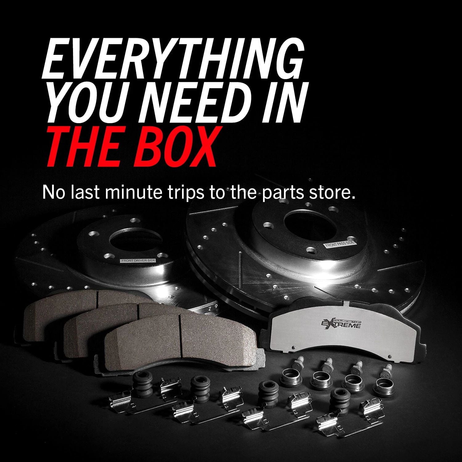 PowerStop Front and Rear Z36 Truck & Tow Carbon-Fiber Ceramic Brake Pad and Drilled and Slotted Rotor Kit Fits: DODGE Select Models K5468-36