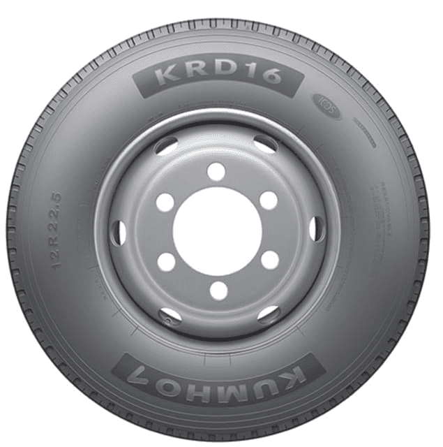 2025 Kumho KRD16 11R22.5 G/16PR Drive Tire – Heavy Duty All-Weather Commercial Truck  Tire, Made in South Korea, High Mileage, Fuel Efficient & Retreadable