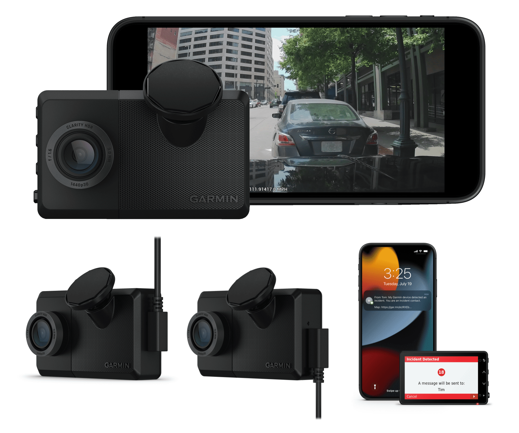 Garmin Dash Cam™ Live, 24/7 Live View, Always-Connected Dash Cam