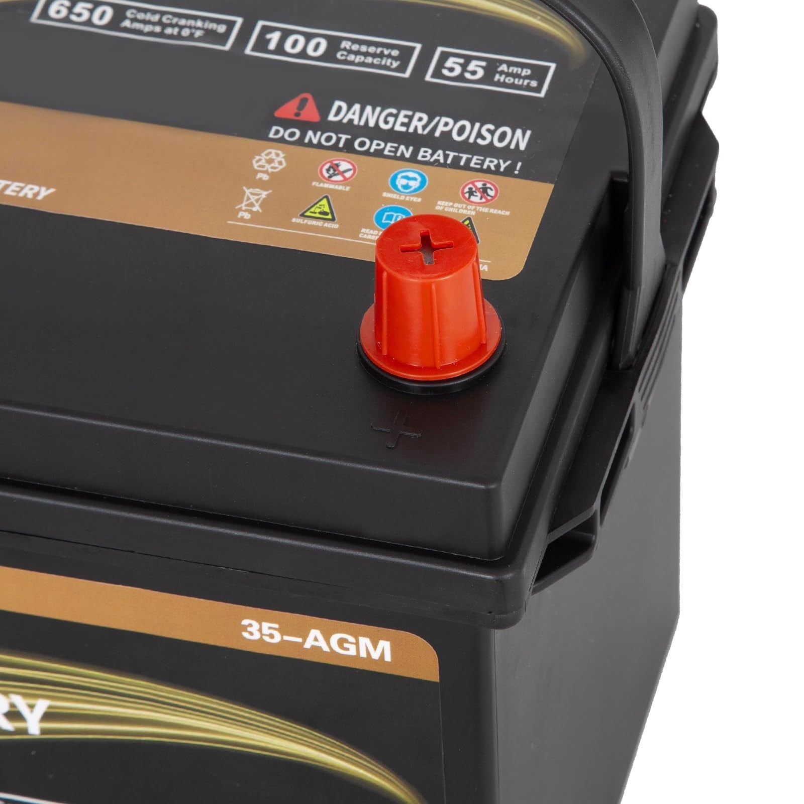 Anlibatt Platinum AGM Group 49 Battery, 12 Volt Rechargeable Automotive Batteries for Car, H8 900CCA 95Ah 160RC