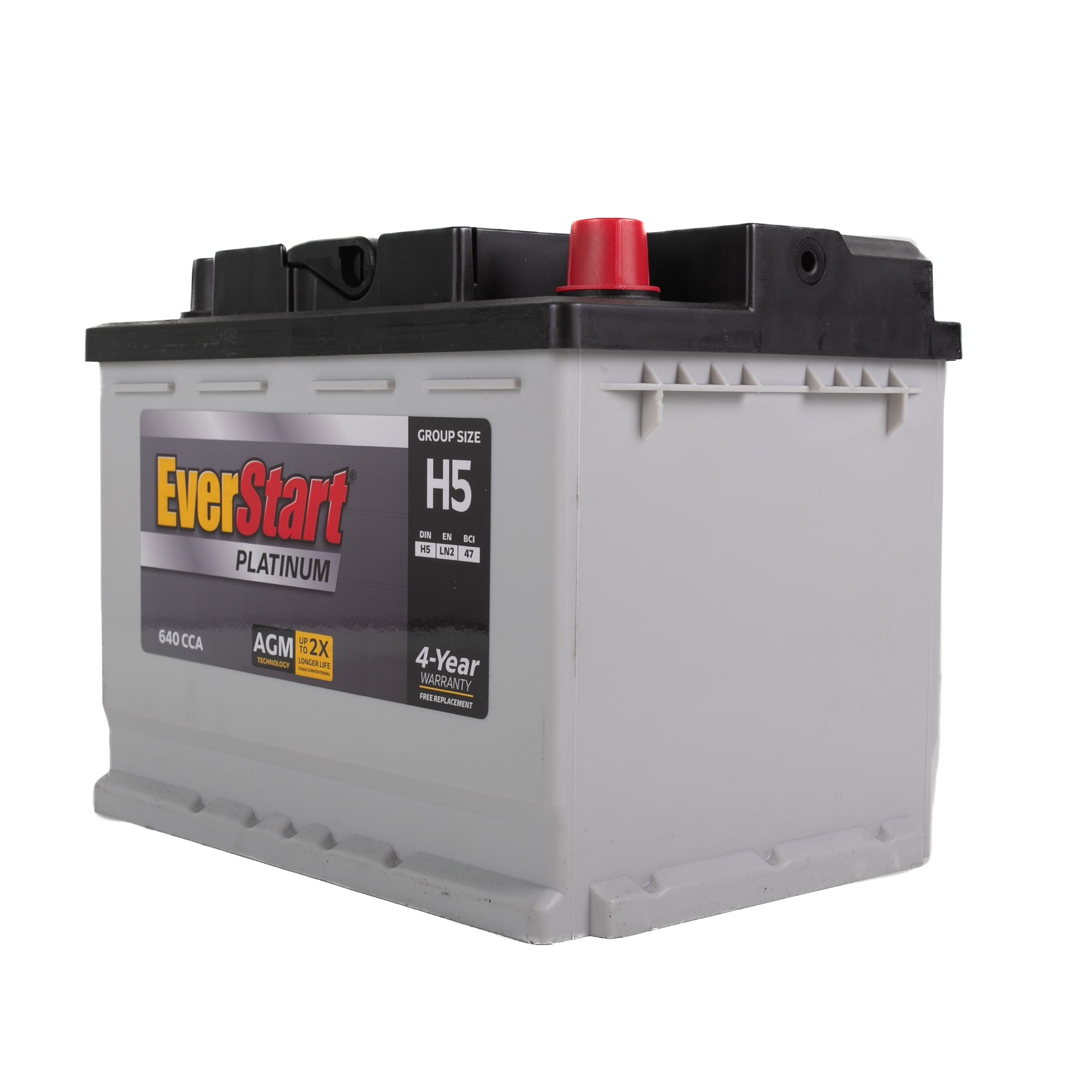 EverStart Platinum AGM Battery, Group Size H5 - 12 Volts 640 CCA 100 RC
