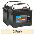 (2 pack) EverStart Lead Acid Marine & RV Deep Cycle Battery, Group Size 24DC 12 Volt, 690 MCA*