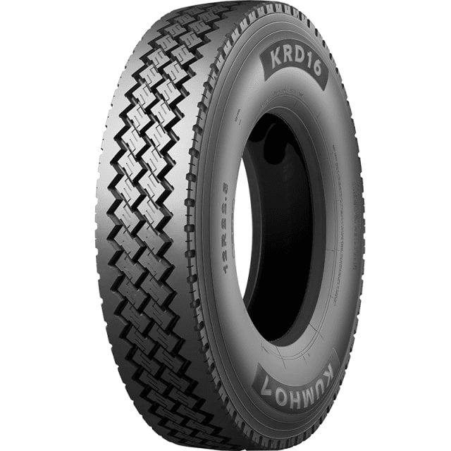 2025 Kumho KRD16 11R22.5 G/16PR Drive Tire – Heavy Duty All-Weather Commercial Truck  Tire, Made in South Korea, High Mileage, Fuel Efficient & Retreadable