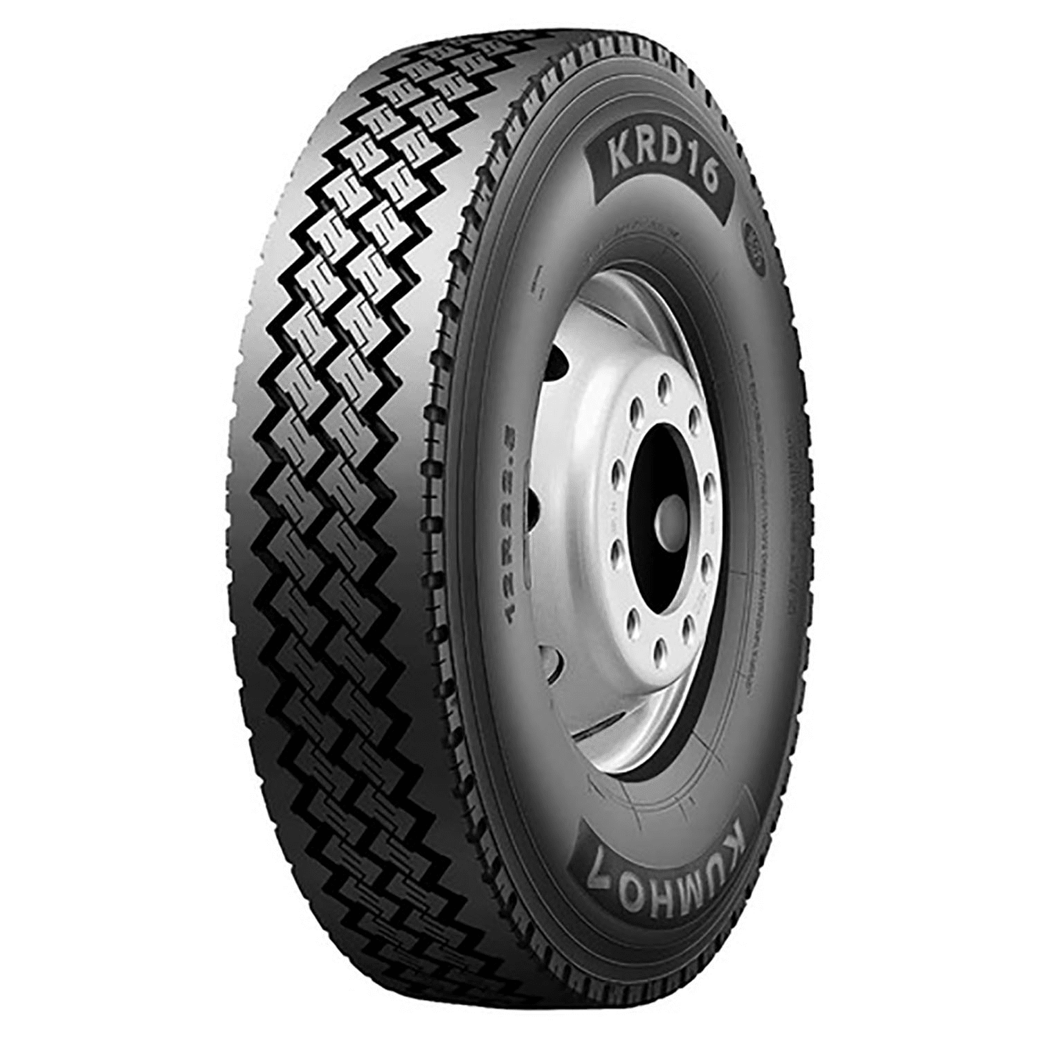 2025 Kumho KRD16 11R22.5 G/16PR Drive Tire | South Korean Engineered, High-Performance 360° Tread for Commercial Trucks