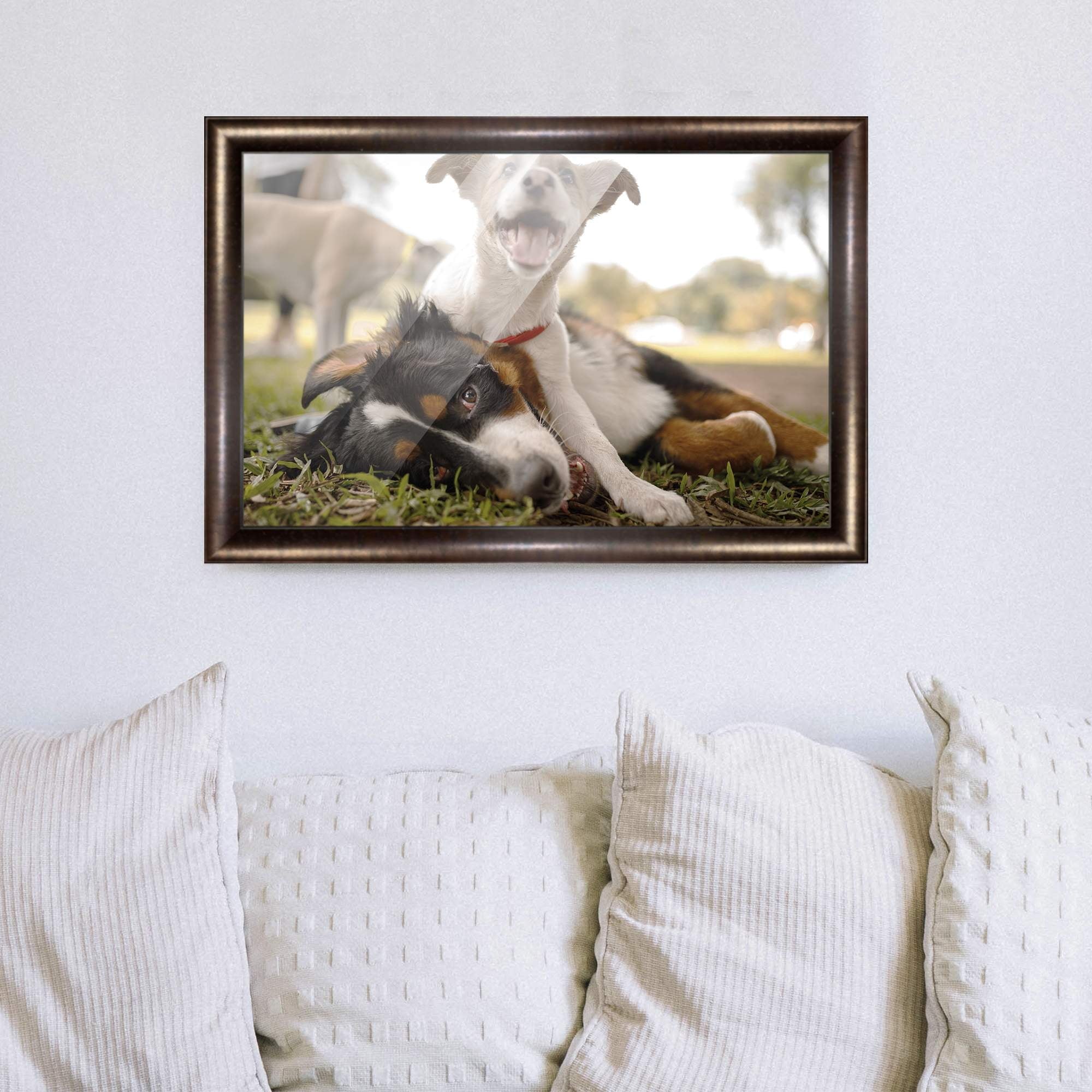 40x28 Bronze Brown Real Wood Picture Frame Width 1.25 inches | Interior Frame Depth 0.75 inches |