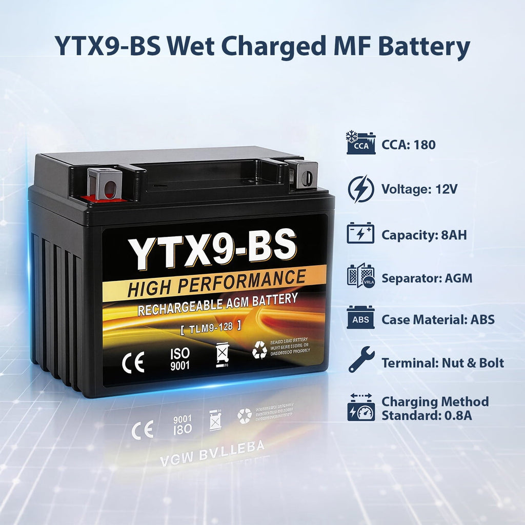 Anlibatt YTX14-BS Motorcycle Battery 12V 12Ah 200CCA Rechargeable Sealed Batteries Powersport Replacement for ATV, Scooter, Jet ski, Dirt Bike