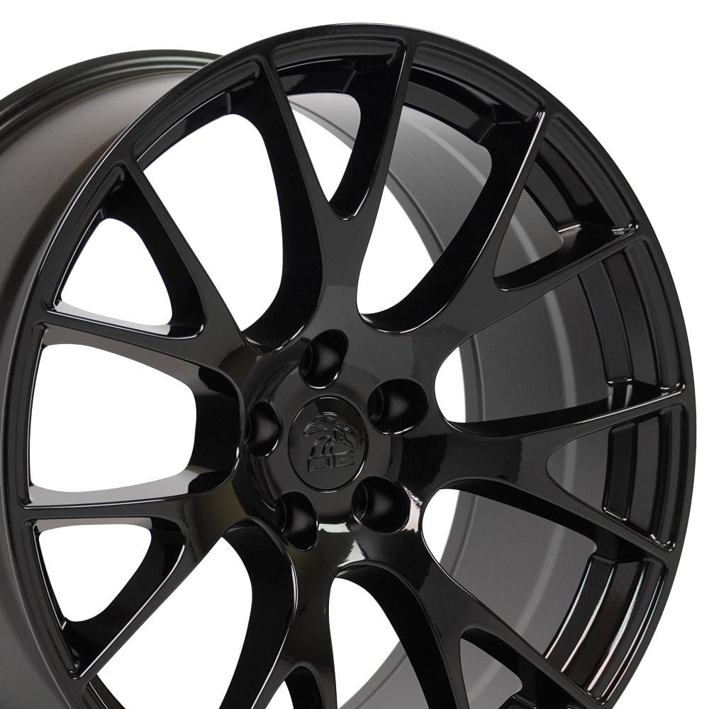 OE Wheels DG15 20 Inch Rim Fits Hellcat Style 5x115 20x9 Gloss Black - Hollander 2528 (1)