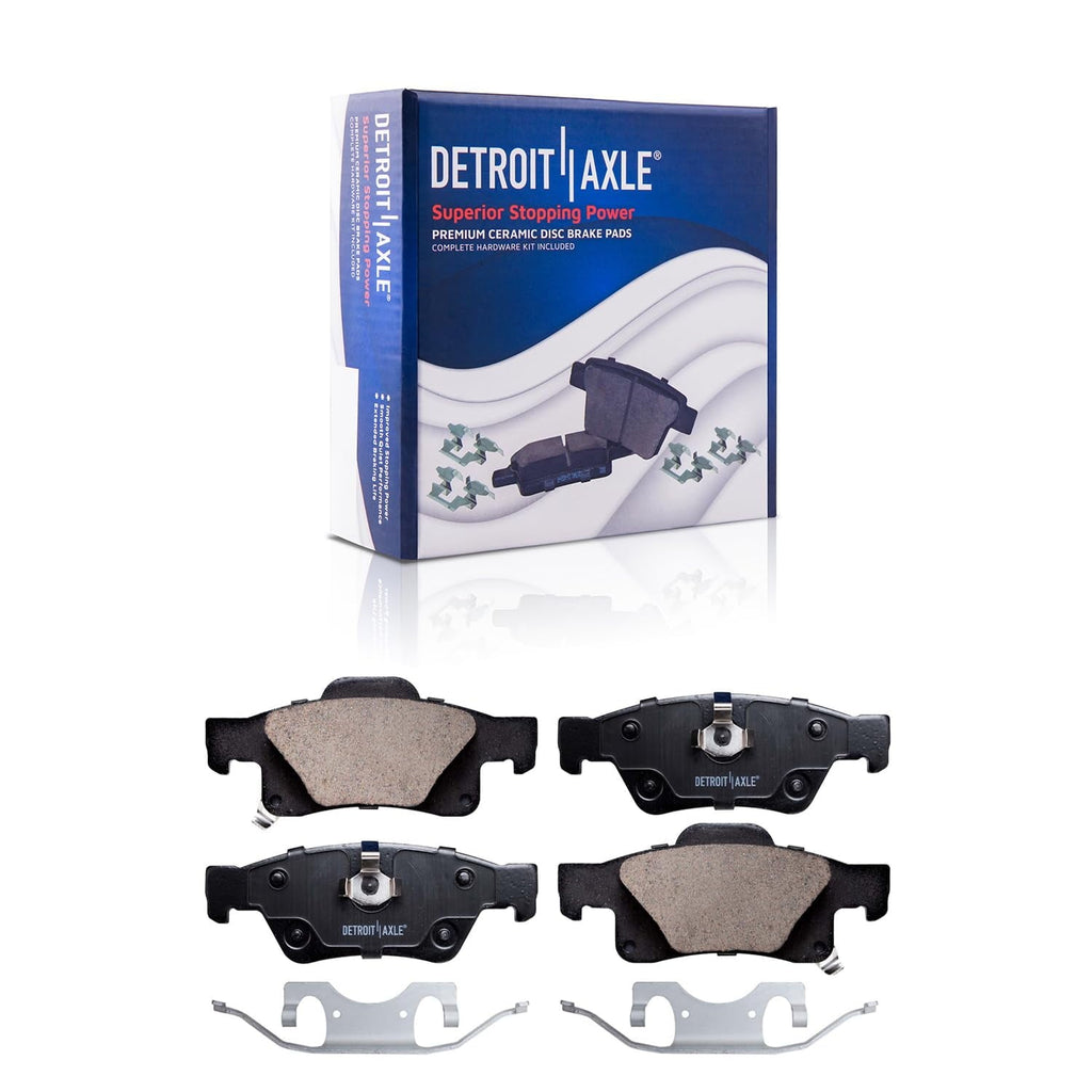 Detroit Axle - Rear Brake Kit for 2011-2025 Dodge Durango 2011-2021 Jeep Grand Cherokee, Disc Brake Rotors Ceramic Brake Pads: 12.99 VENTED Rear Rotors