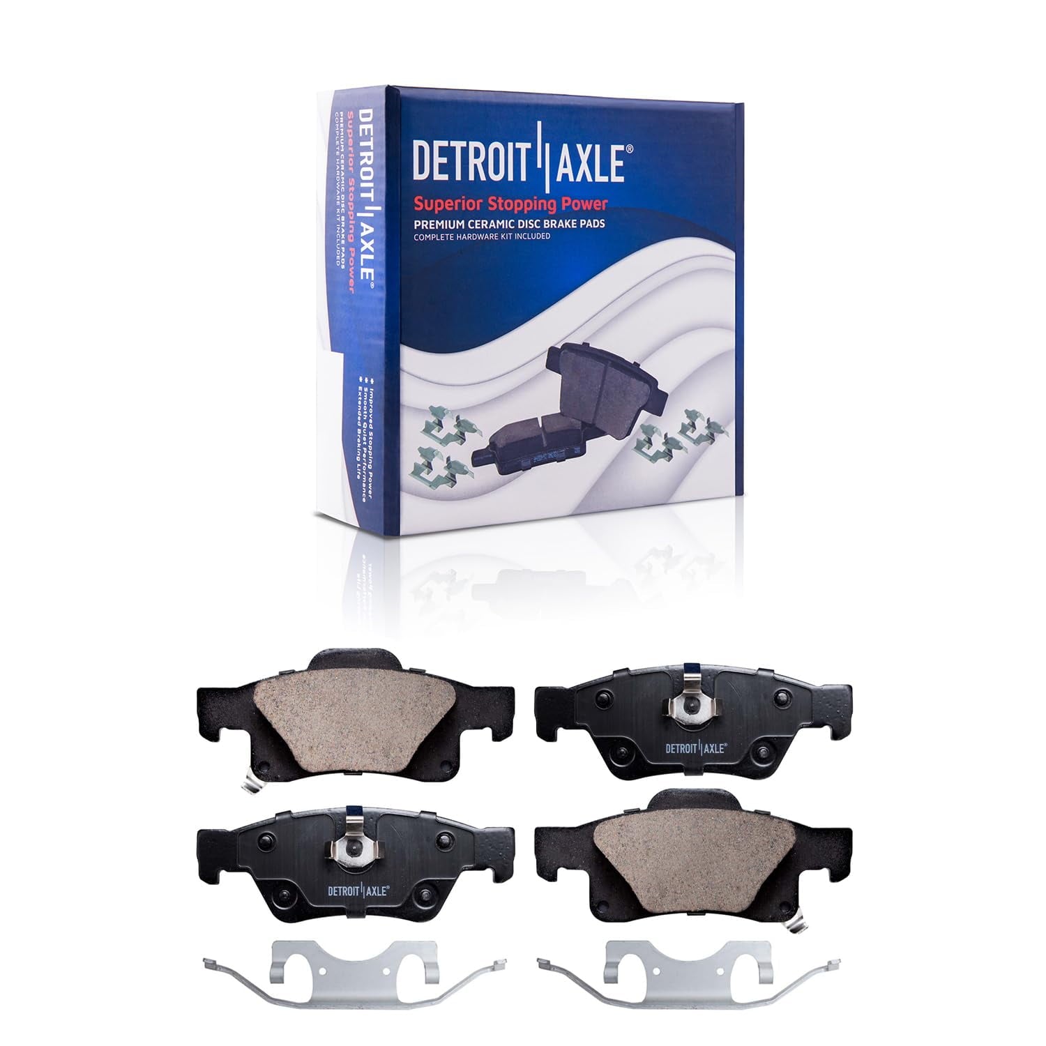 Detroit Axle - Rear Brake Kit for 2011-2025 Dodge Durango 2011-2021 Jeep Grand Cherokee, Disc Brake Rotors Ceramic Brake Pads: 12.99 VENTED Rear Rotors