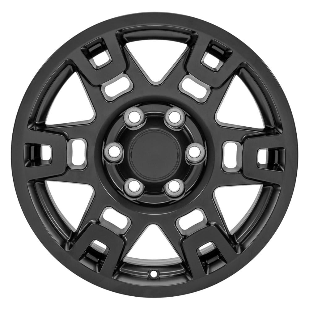 OE Wheels TY16 17 Inch Rims Fit 4Runner TRD Style 6x139.7 17x7 Matte Black - Hollander 75167 (Set of 4)