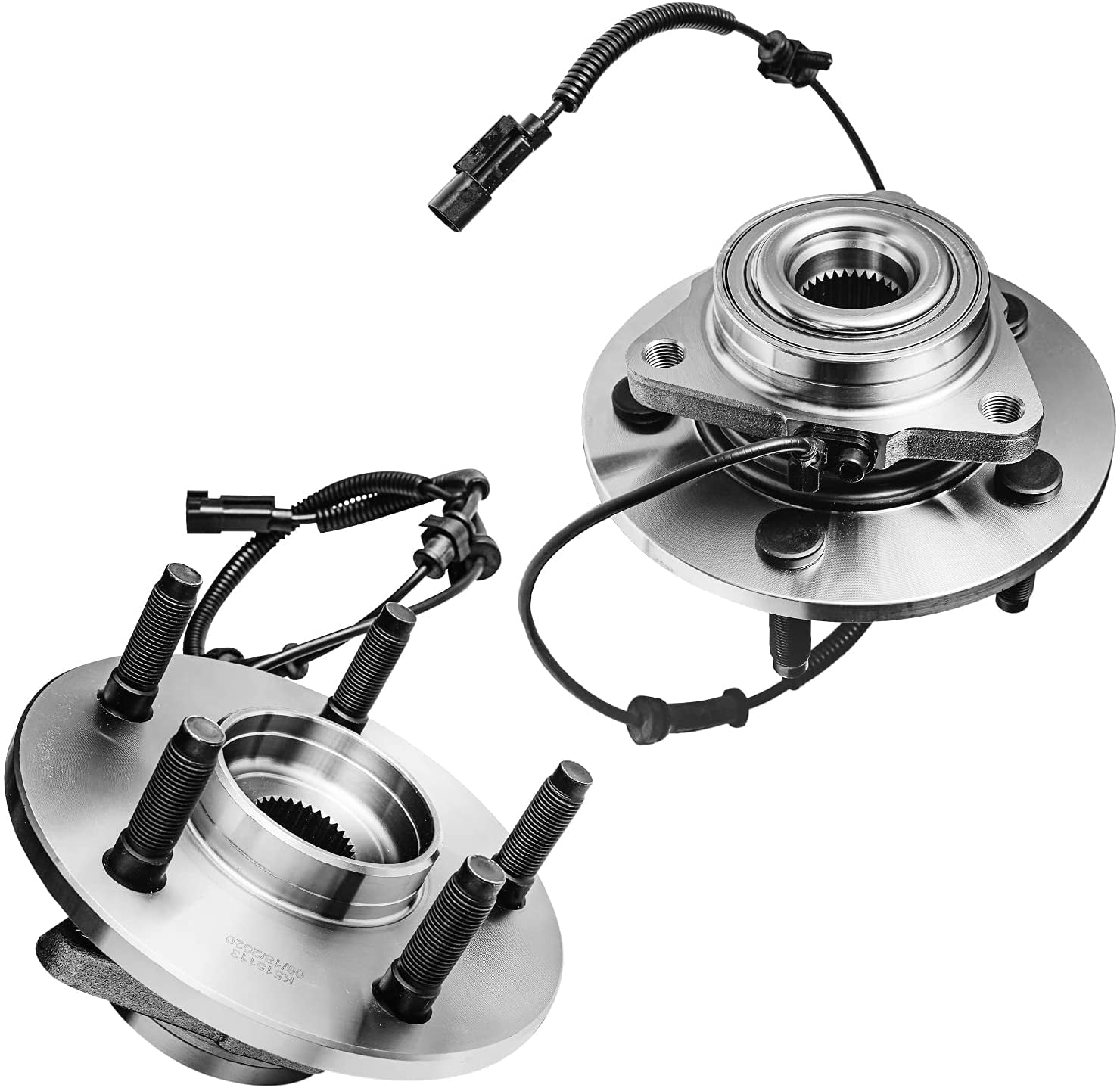 Detroit Axle - 5LUG Front Wheel Bearing & Hubs Assembly and Outer Tie Rods Replacement for 2006 2007 2008 Dodge Ram 1500 [Excludes Mega Cab]