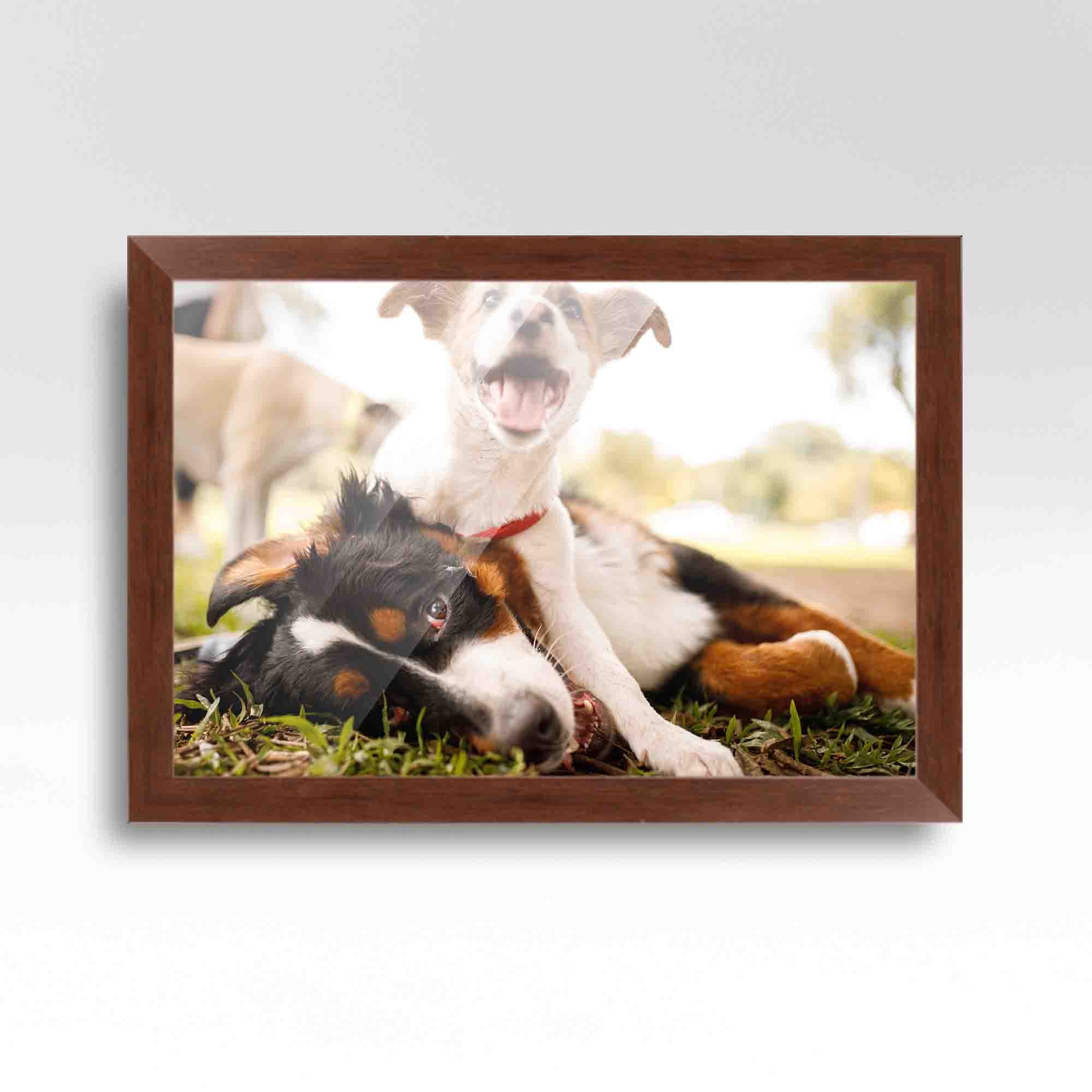 40x28 Bronze Brown Real Wood Picture Frame Width 1.25 inches | Interior Frame Depth 0.75 inches |