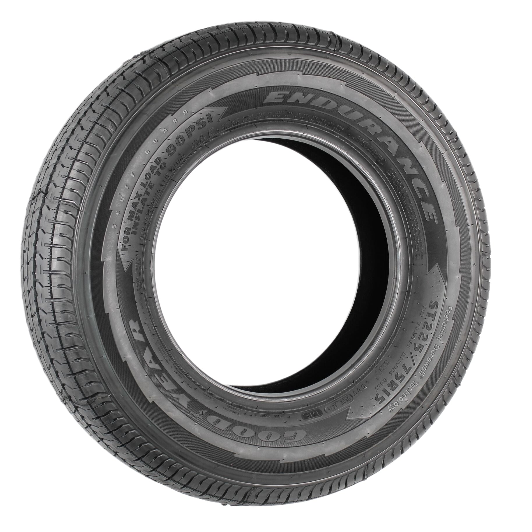 2-Pack Fits Goodyear Endurance All Season Trailer Tire ST225/75R15 E/10 117N