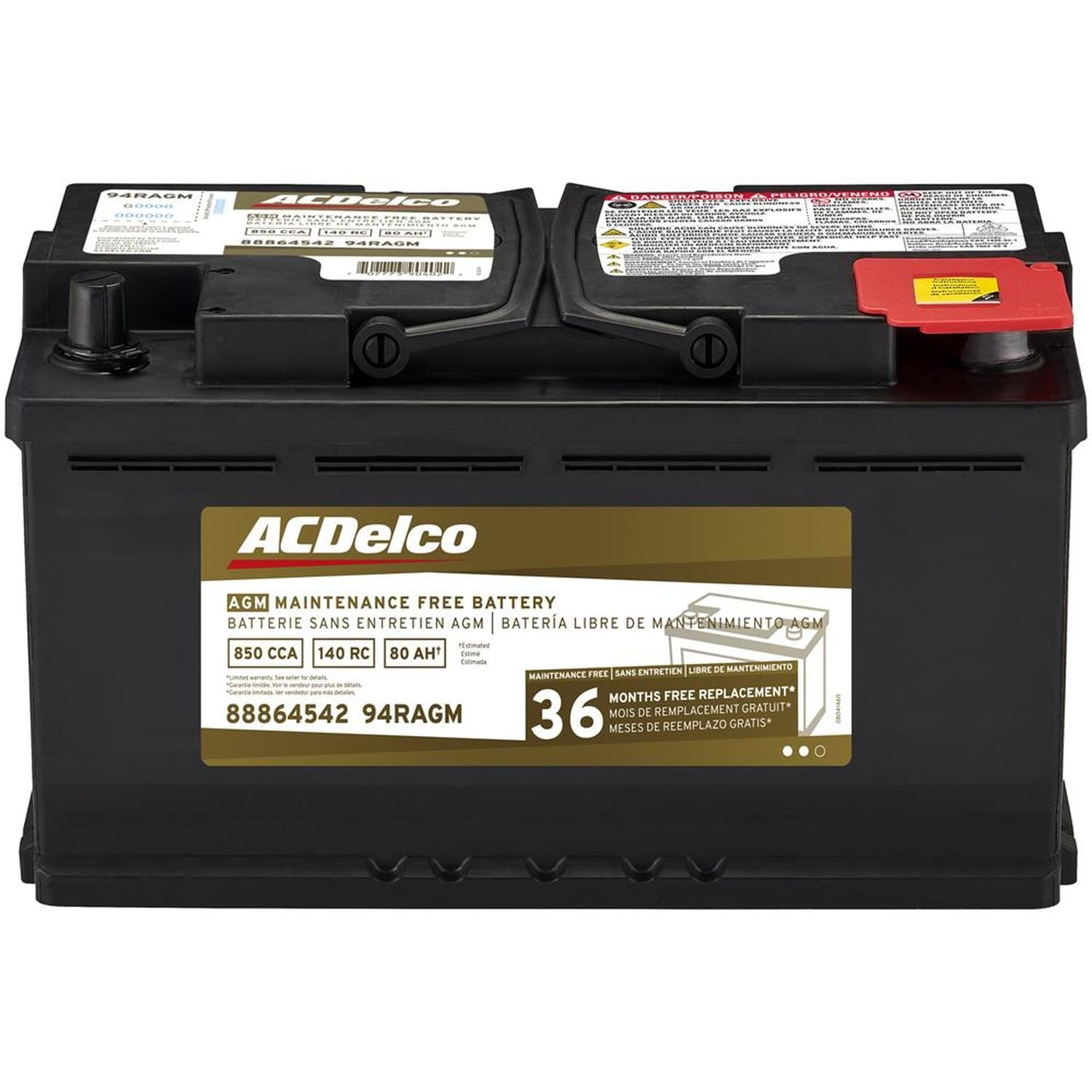 ACDelco 94RAGM BCI Group 94R AGM Automotive Battery