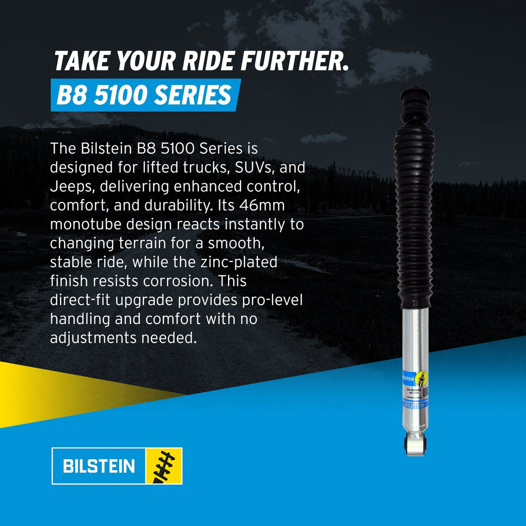 Bilstein Set of Front and Rear B8 5100 Series Shocks Compatible with 2019-2025 RAM 2500 w/o Air Suspension with 2-2.5 Front & 0-1 Rear Lift