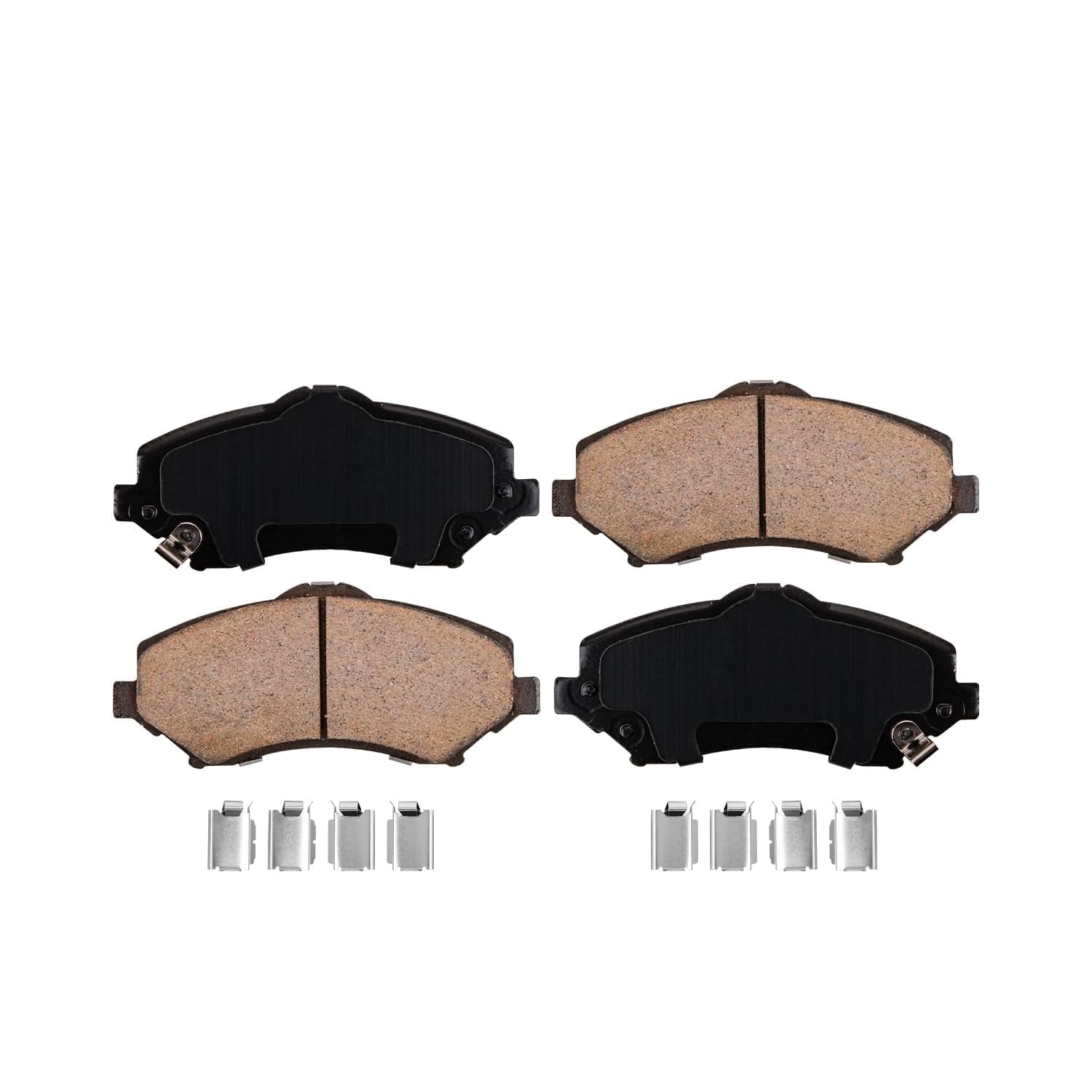 Detroit Axle - Brake Pads for Dodge Nitro Jeep Liberty Wrangler JK, Front & Rear Ceramic Brake Pads w/Hardware Replacement