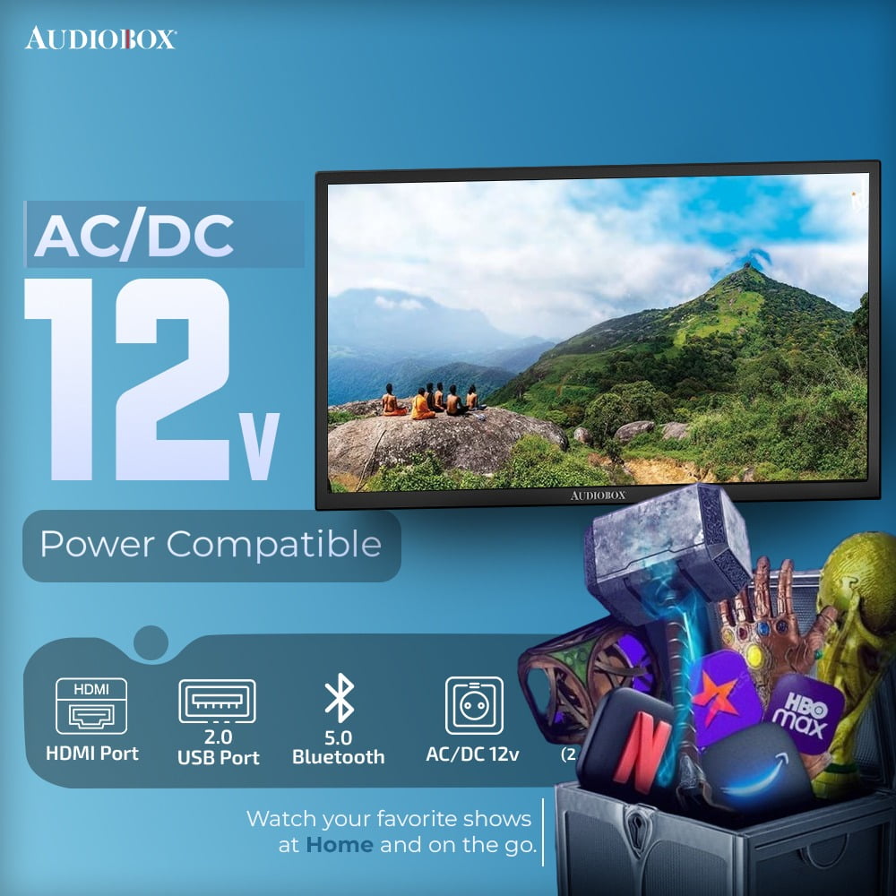 Audiobox TV-320SD-ND 32-Inch Smart LED HDTV for RV, Camping | Magic Remote, webOS Hub, Bluetooth, Dual-Band WiFi, & 12V AC/DC Compatibility