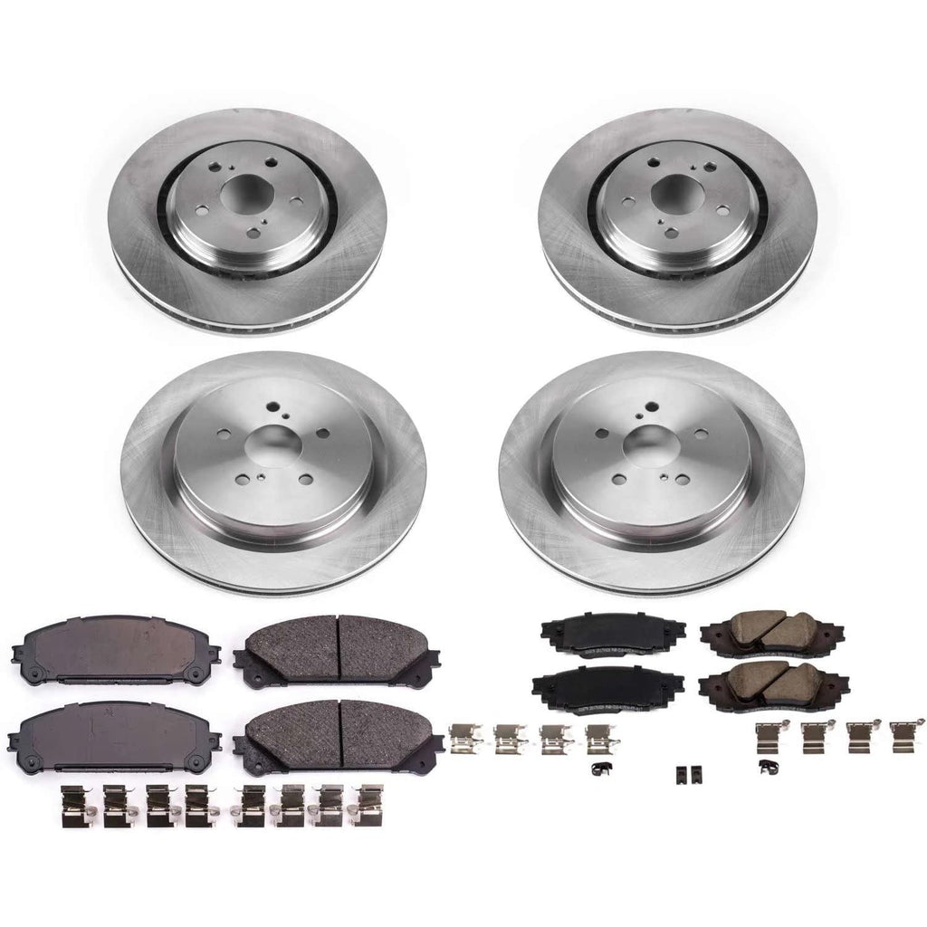 PowerStop Front and Rear Stock Replacement Brake Pad and Rotor Kit Fits: LEXUS Select Models KOE7606