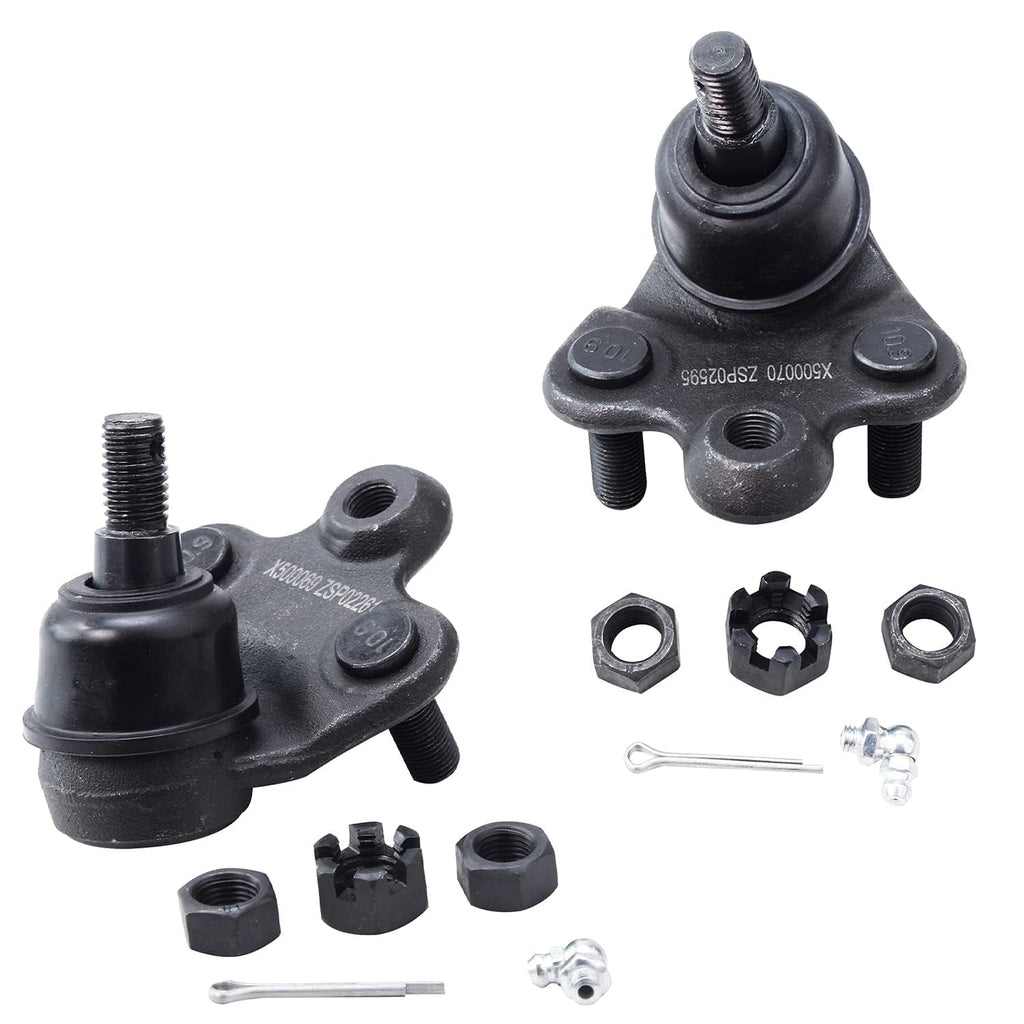Detroit Axle - Front 6pc Steering Knuckles Kit for 06-11 Honda Civic, Steering Knuckle & Wheel Bearing Hubs Lower Control Arms Lower Ball Joints 2006 2007 2008 2009 2010 2011 Replacement