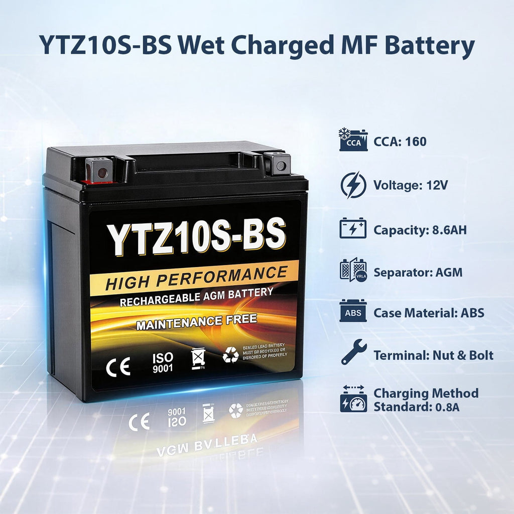 Anlibatt YTX14-BS Motorcycle Battery 12V 12Ah 200CCA Rechargeable Sealed Batteries Powersport Replacement for ATV, Scooter, Jet ski, Dirt Bike