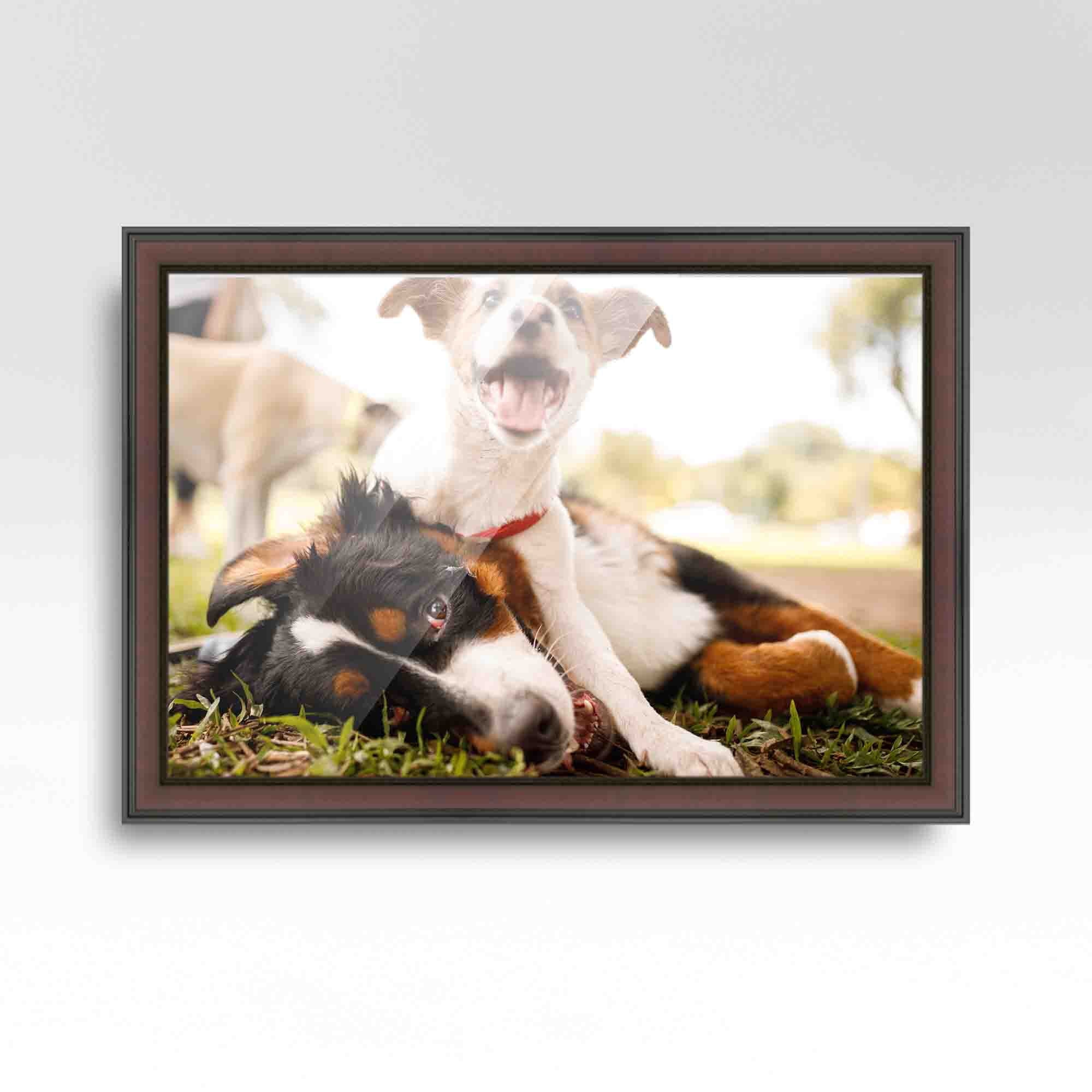 40x28 Bronze Brown Real Wood Picture Frame Width 1.25 inches | Interior Frame Depth 0.75 inches |