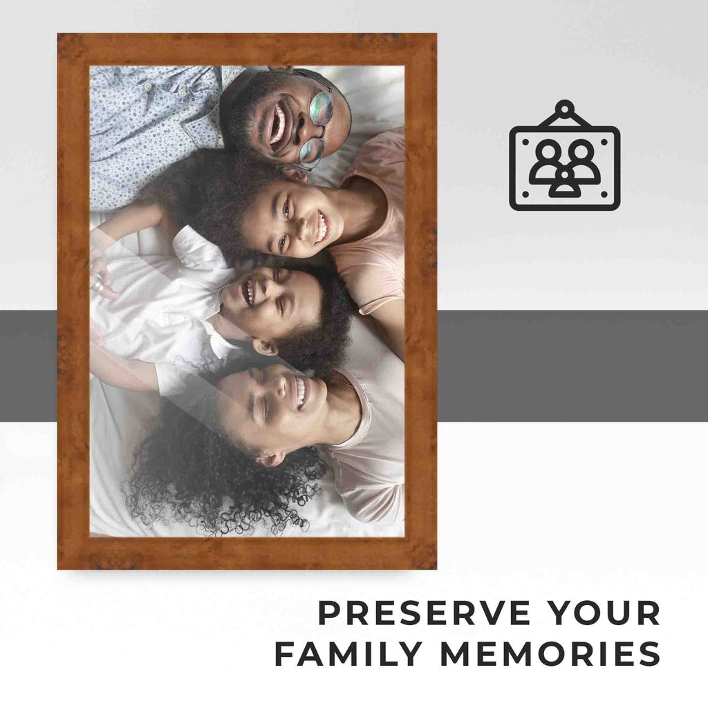 40x28 Bronze Brown Real Wood Picture Frame Width 1.25 inches | Interior Frame Depth 0.75 inches |
