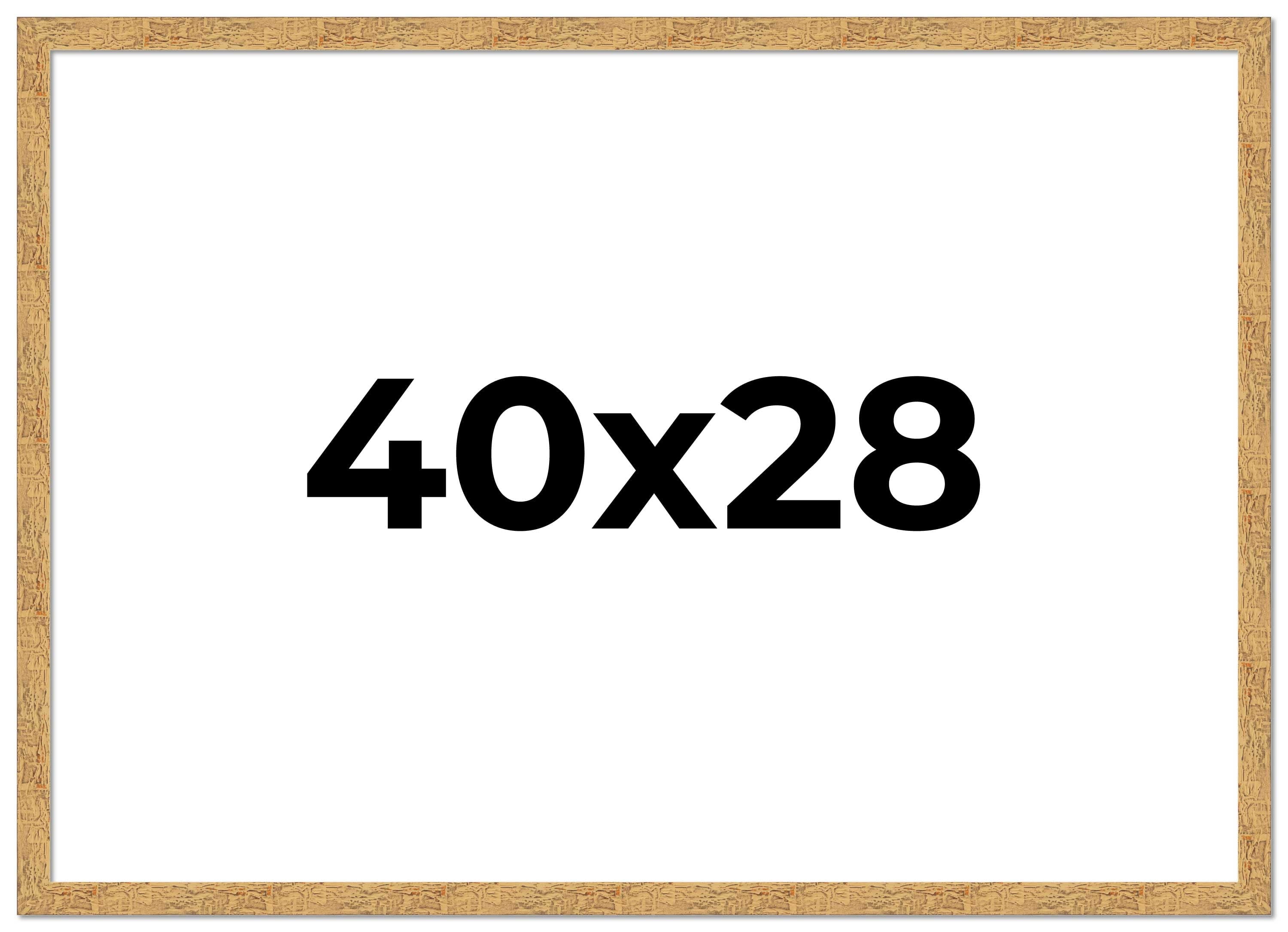 40x28 Bronze Brown Real Wood Picture Frame Width 1.25 inches | Interior Frame Depth 0.75 inches |
