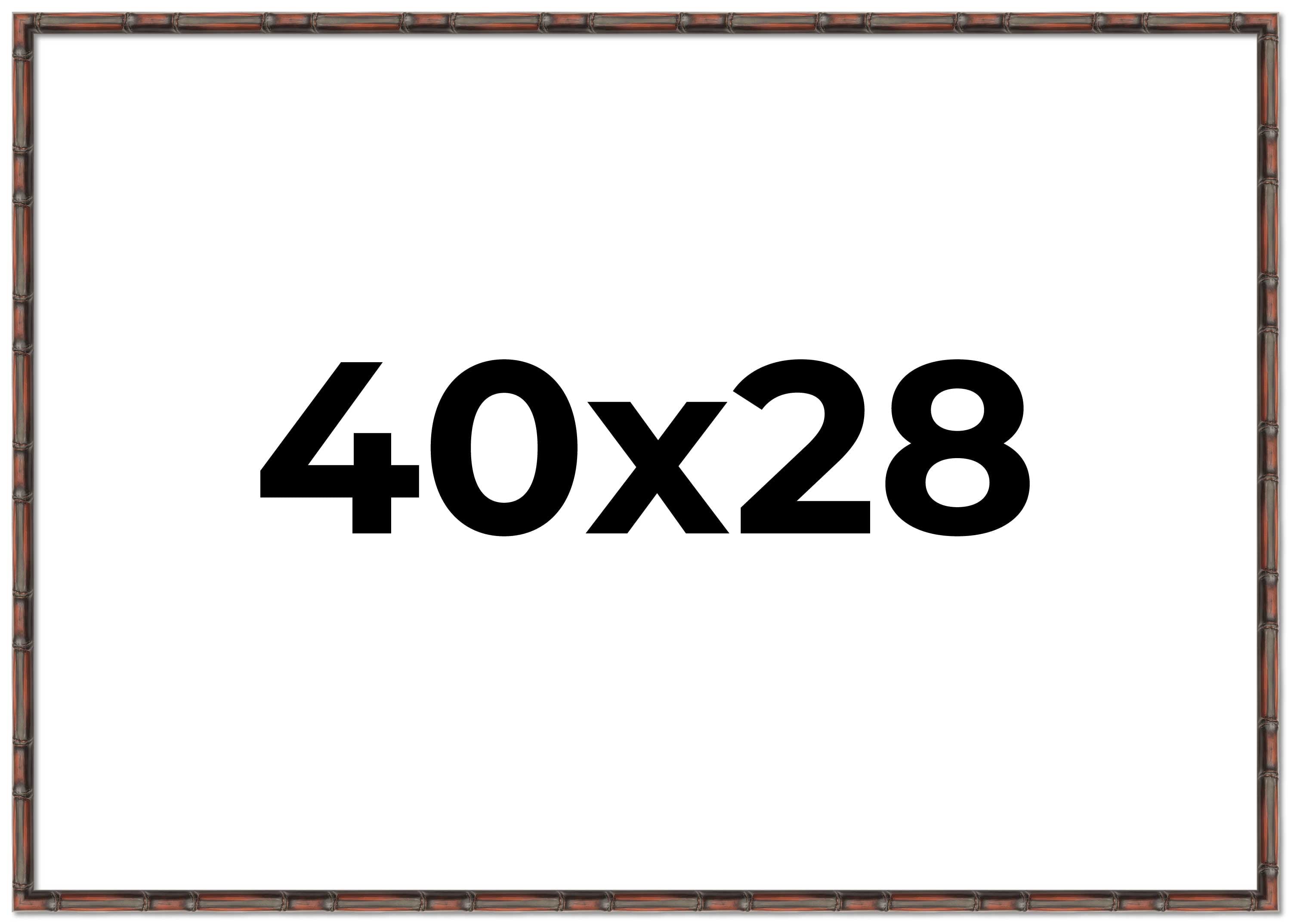 40x28 Bronze Brown Real Wood Picture Frame Width 1.25 inches | Interior Frame Depth 0.75 inches |