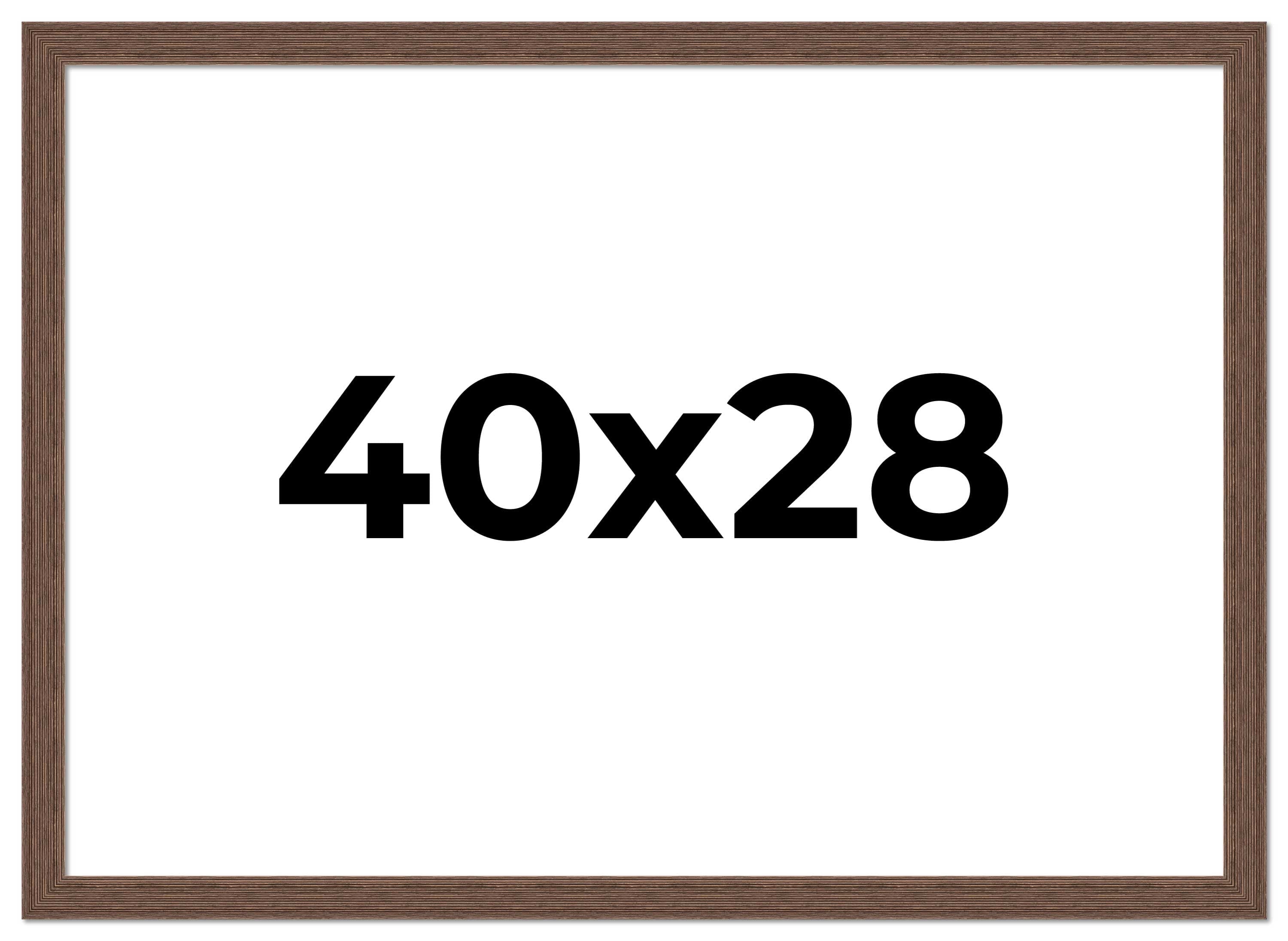 40x28 Bronze Brown Real Wood Picture Frame Width 1.25 inches | Interior Frame Depth 0.75 inches |