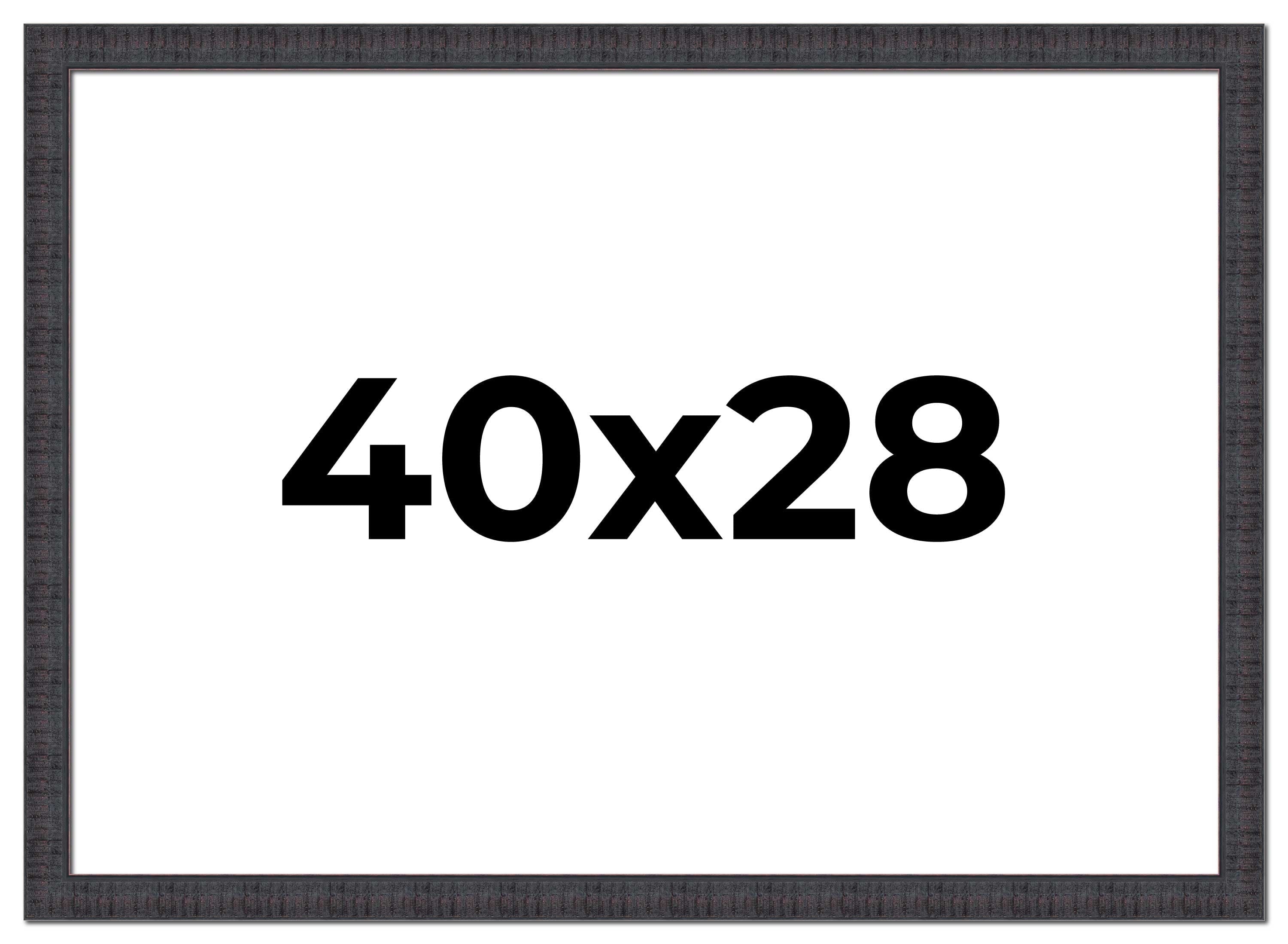 40x28 Bronze Brown Real Wood Picture Frame Width 1.25 inches | Interior Frame Depth 0.75 inches |