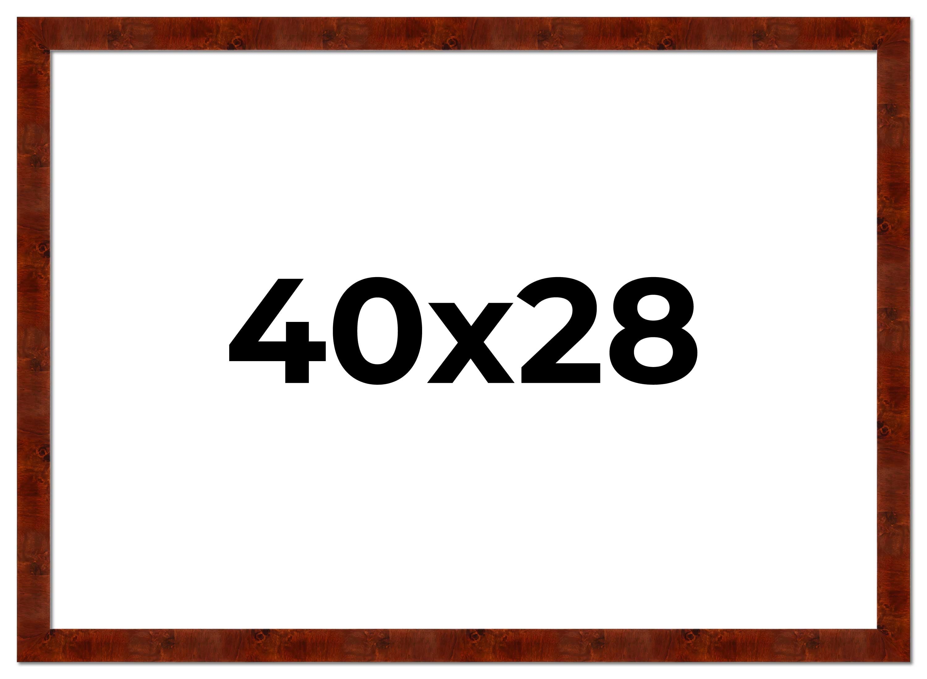 40x28 Bronze Brown Real Wood Picture Frame Width 1.25 inches | Interior Frame Depth 0.75 inches |