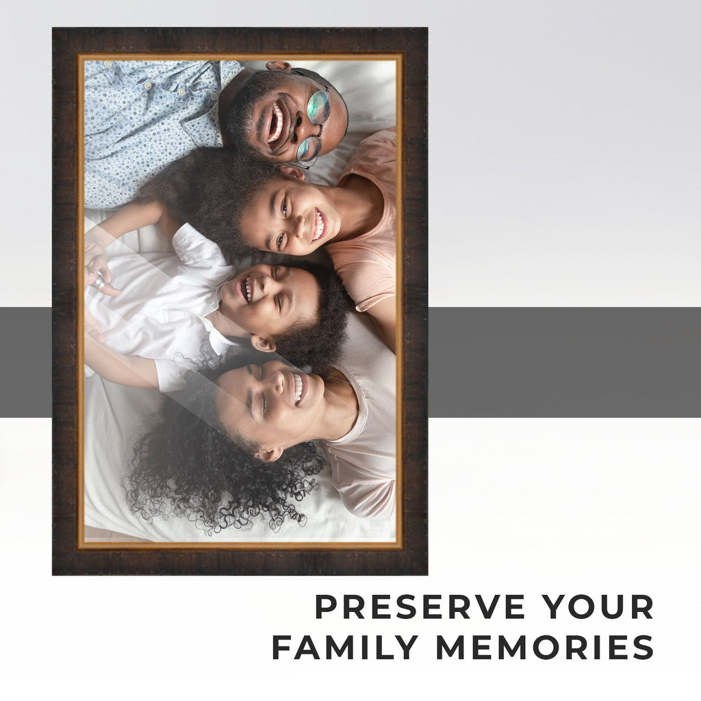 40x28 Bronze Brown Real Wood Picture Frame Width 1.25 inches | Interior Frame Depth 0.75 inches |