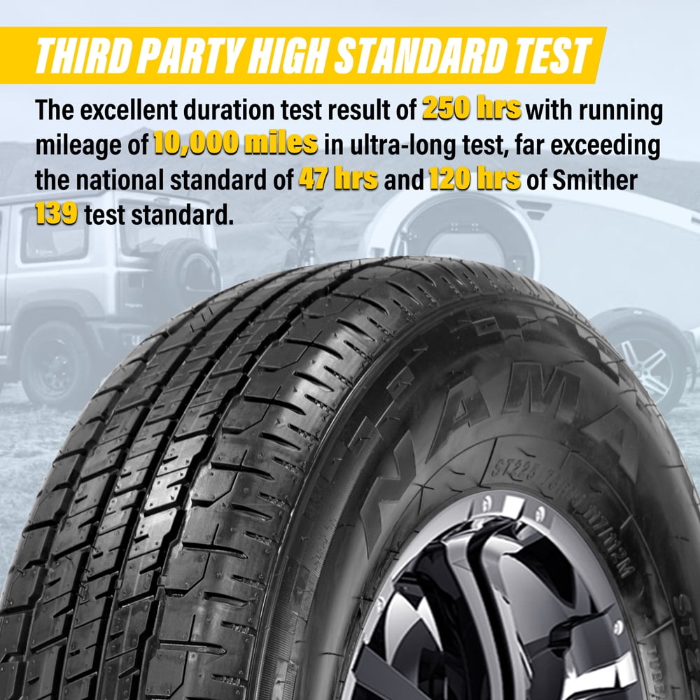 NAMA ST205/75R15 Trailer Tires Set of 4-205/75/15 Trailer Tire 10 Ply Load Range E Heavy Duty Radial Tires