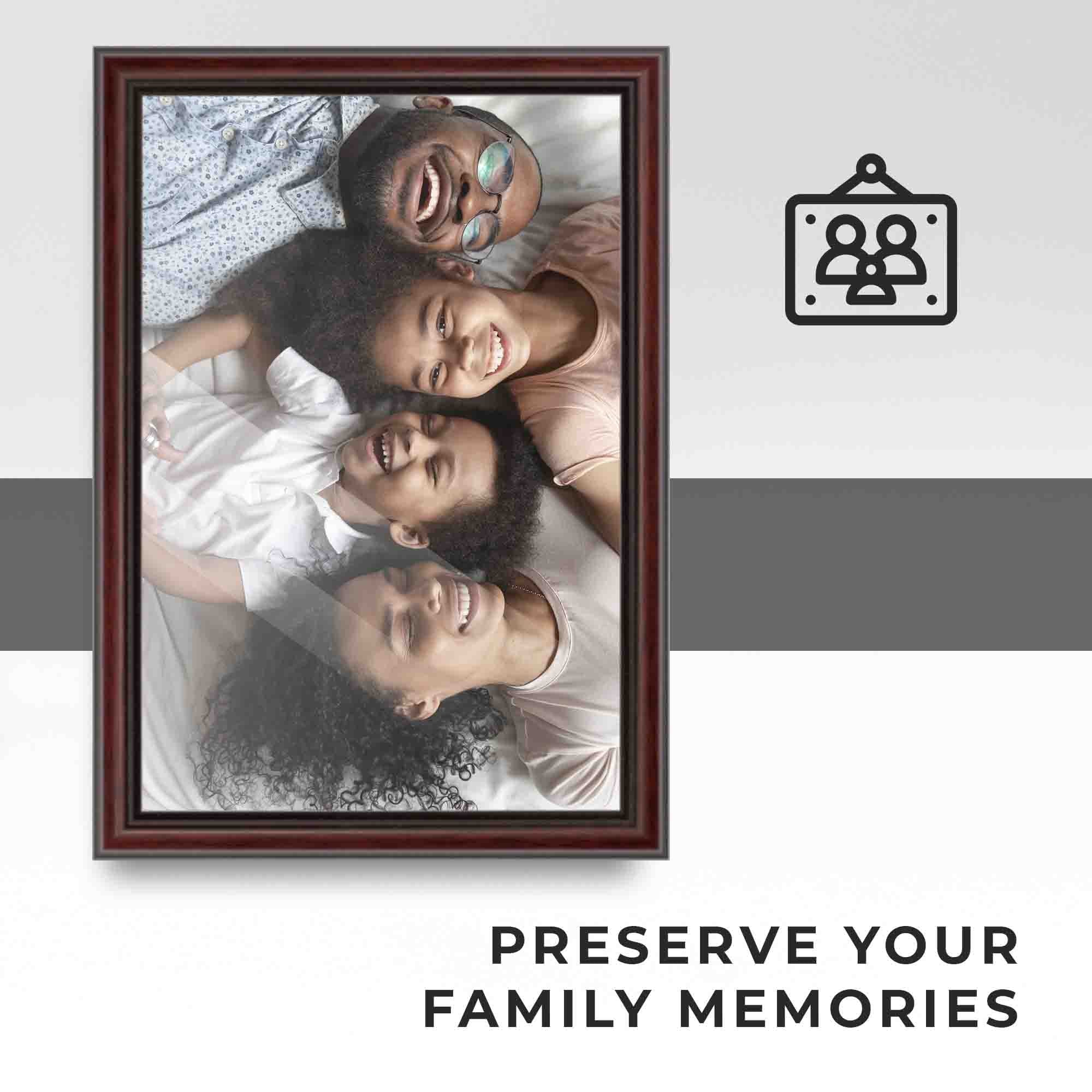40x28 Bronze Brown Real Wood Picture Frame Width 1.25 inches | Interior Frame Depth 0.75 inches |