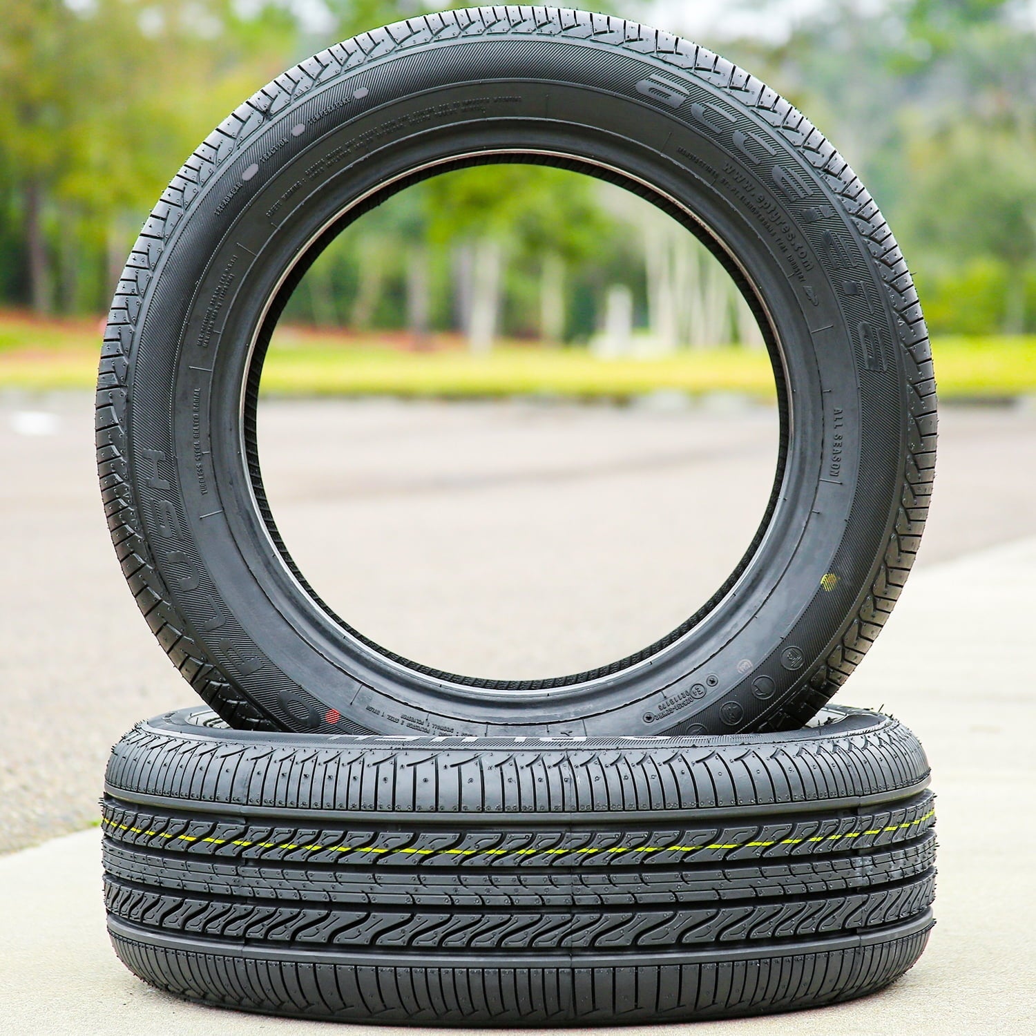 Set of 4 (FOUR) Accelera Eco Plush 185/60R15 84H A/S All Season Tires Fits: 2011-19 Ford Fiesta SE, 2001-02 Dodge Neon ACR