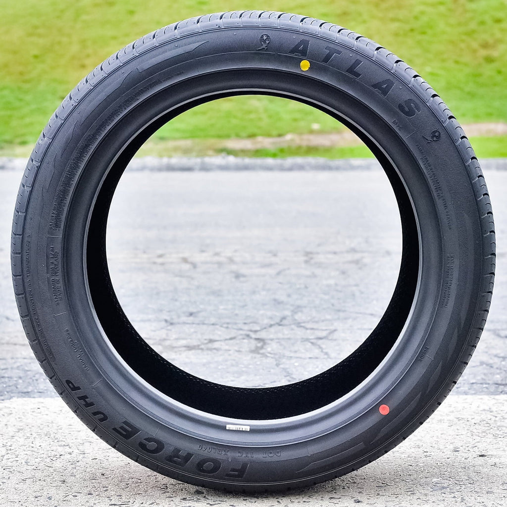 Set of 4 (FOUR) Atlas Force UHP A/S 225/45R19 96Y XL High Performance All Season Tires Fits: 2014-17 Mazda 6 Grand Touring, 2011-13 INFINITI G37 IPL