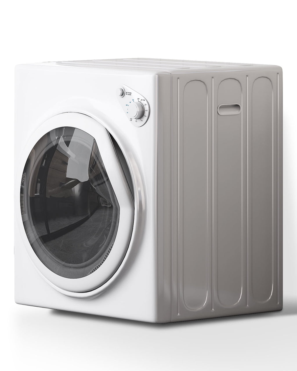 TABU Washer and Dryer Set, 19LBS Fully Automatic Washing Machine & 10LBS Clothes Dryer (White&White)