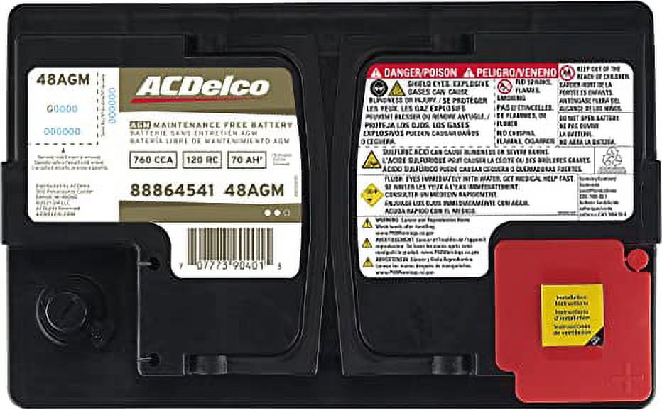 ACDelco 48AGM Automotive Battery with 36 Month Warranty and 760 CCA