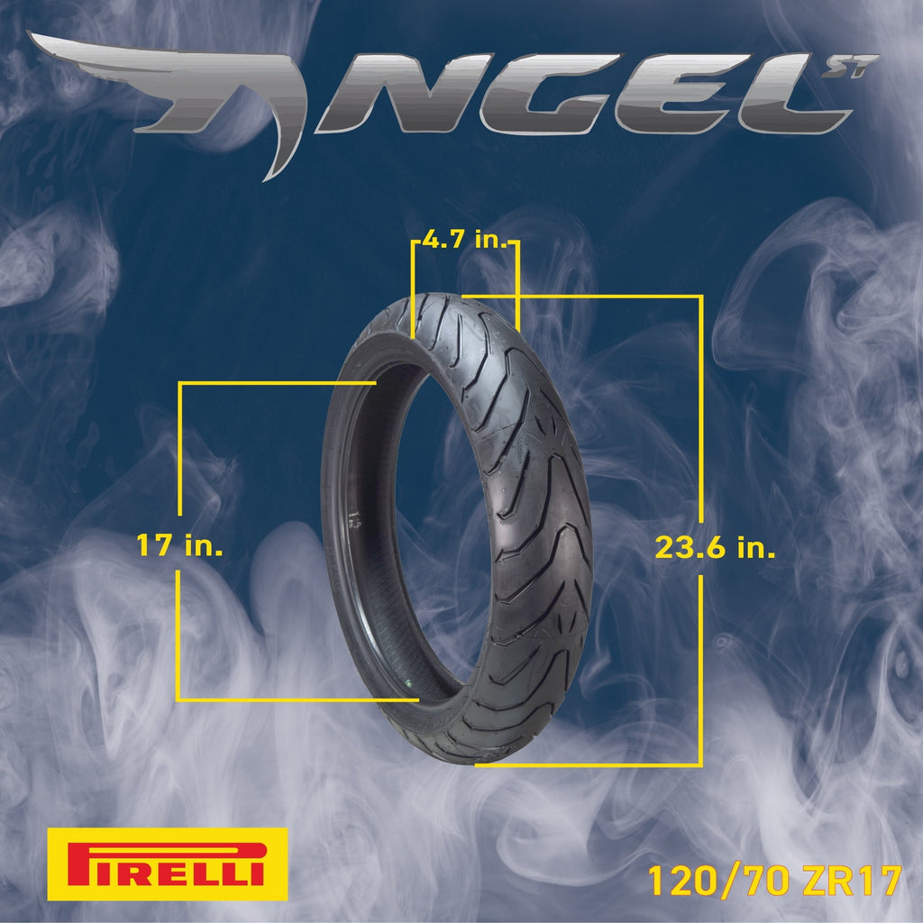 Pirelli Angel ST Front & Rear 120/70ZR17 & 160/60ZR17 Sport Touring Motorcycle Tires