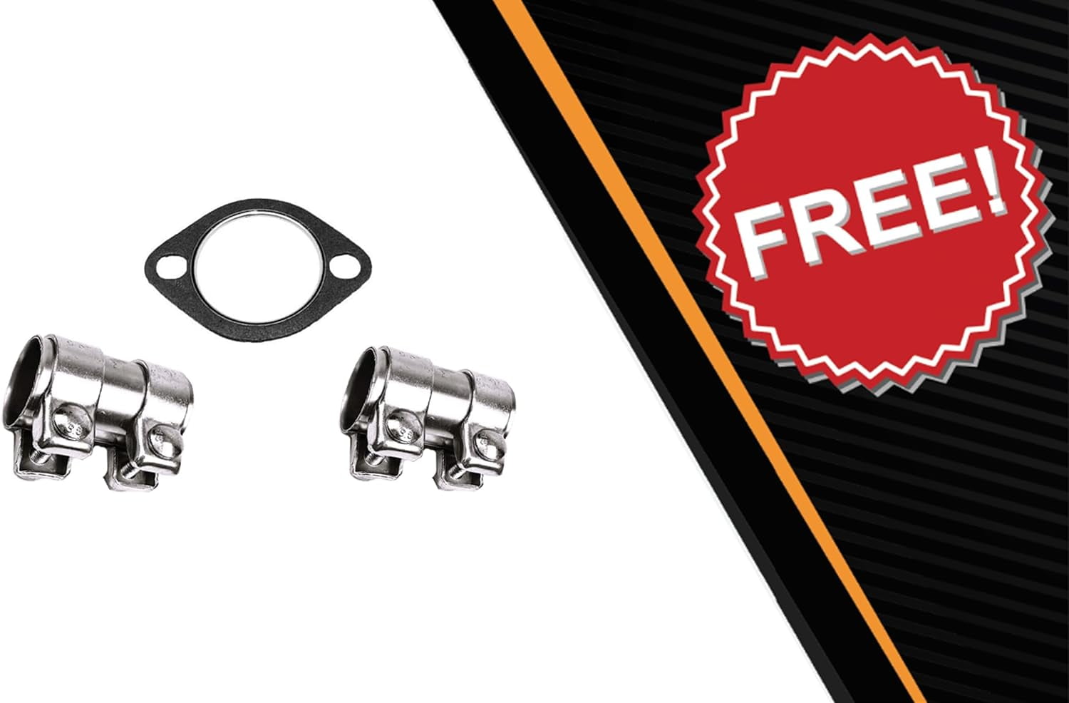 Stainless Steel Exhaust Resonator Pipe Assembly Fits 2013-2016 Ford Escape 1.6L & 2013-2019 Ford Escape 2.0L, 2.5L - Direct Fit