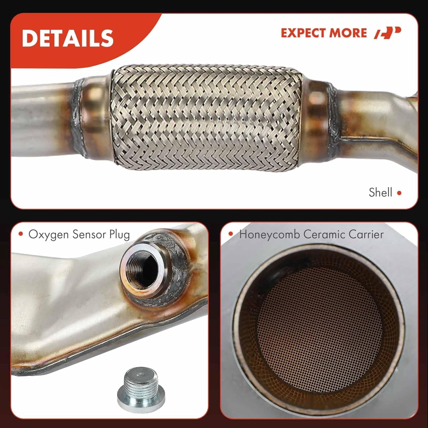 A-Premium Rear Catalytic Converter W/Gasket Kit Direct-Fit Compatible with Nissan Vehicles - Altima 2007 2008 2009 2010 2011 2012 2013 2014 2015 2016 2017 2018 - L4 2.5L - E.P.A. Compliant