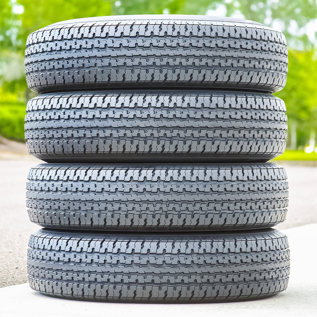 Set of 4 Transeagle ST Radial II Steel Belted ST225/75R15 225/75R15 117/112L E 10 Ply Trailer Tires