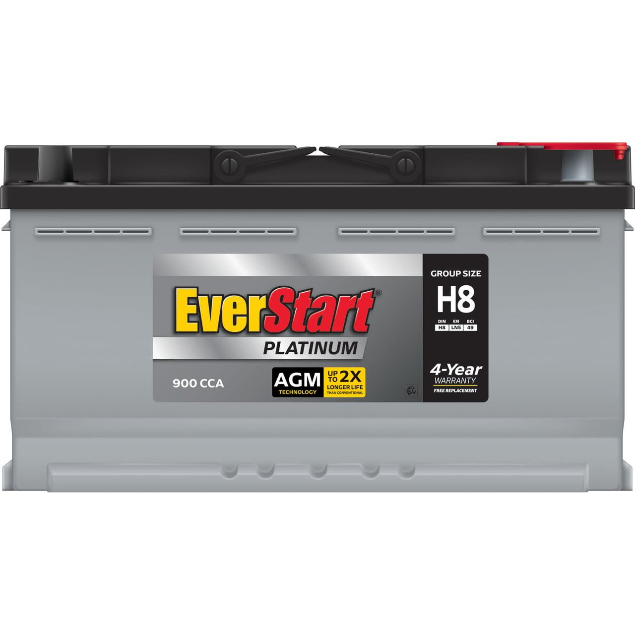 EverStart Platinum BOXED AGM Battery, Group Size H8 / LN5 / 49 12 Volt, 900 CCA