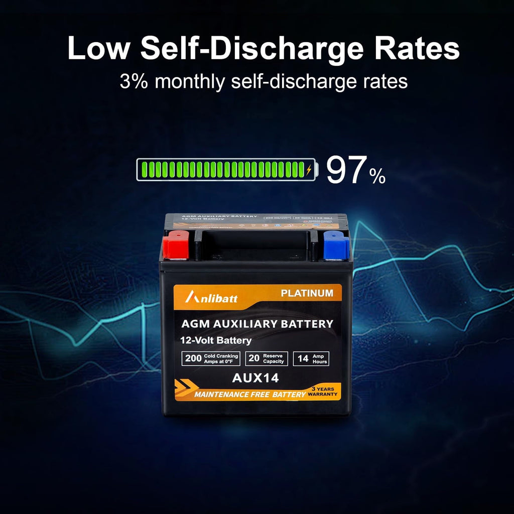 Anlibatt Platinum AGM Group 49 Battery, 12 Volt Rechargeable Automotive Batteries for Car, H8 900CCA 95Ah 160RC