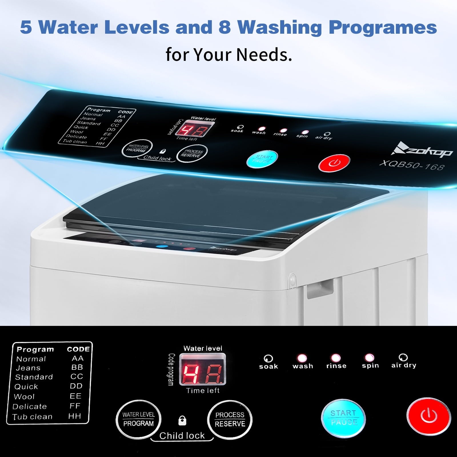 Ktaxon 17.8LBS Full Automatic Washing Machine and 3.5CuFt Portable Clothes Dryer Set, Compact Laundry Washer and Dryer Combo Set with Stainless Steel Inner Tub, for Apartment, Dorms, Home